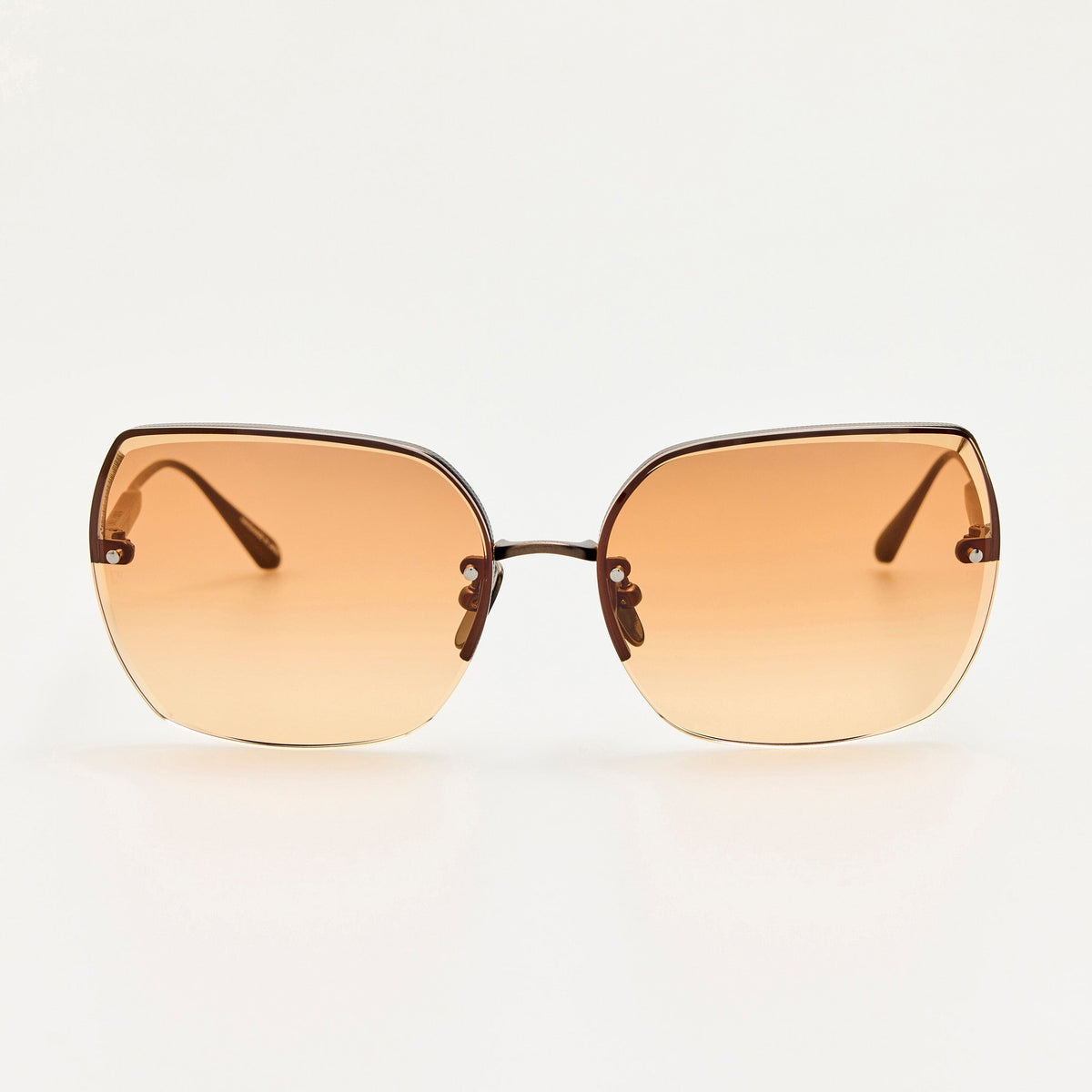 Ada Sunglasses in 22K Gold and Orange - LINDA FARROW-Sunglasses-