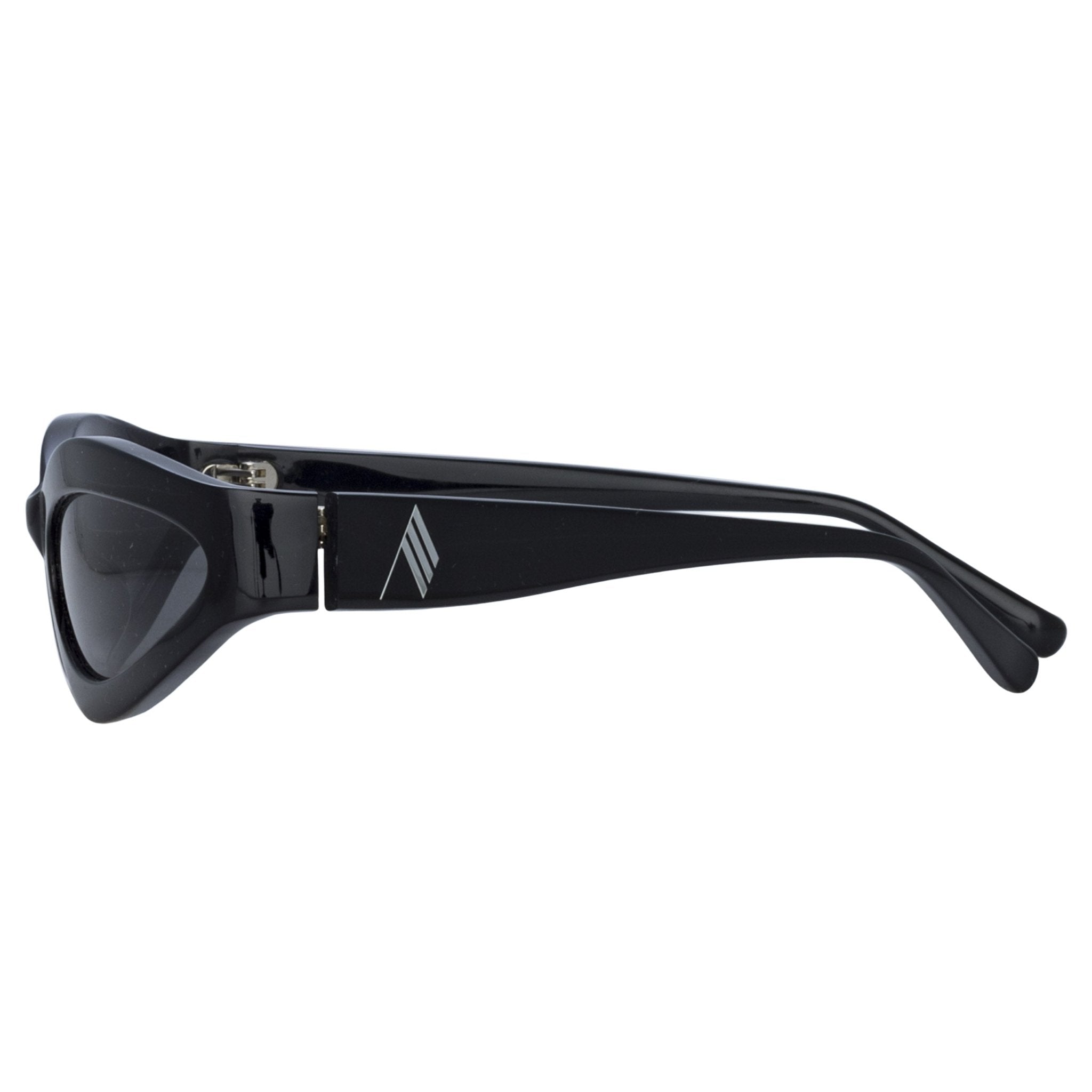Agnes Wrap Sunglasses in Black - LINDA FARROW - Sunglasses -