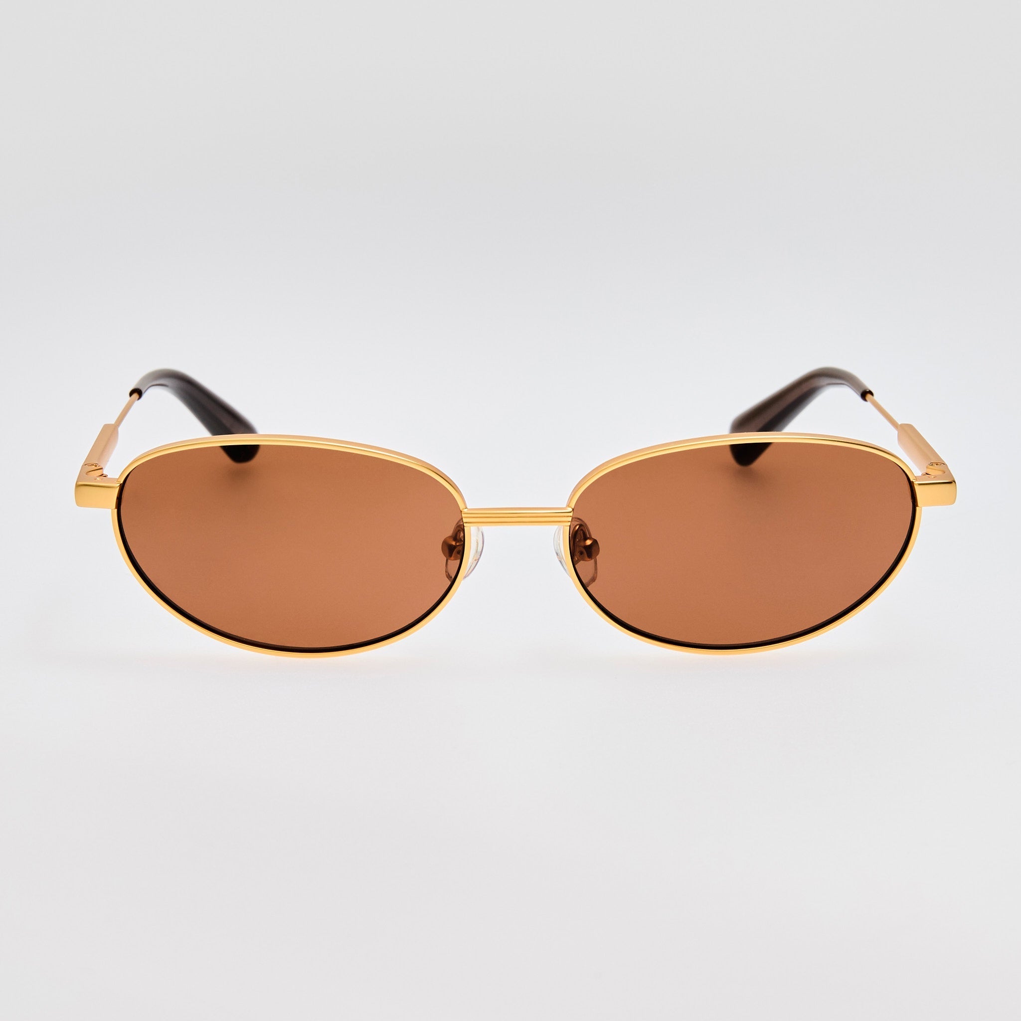 Alba Sunglasses in Matt Gold - LINDA FARROW - Sunglasses -