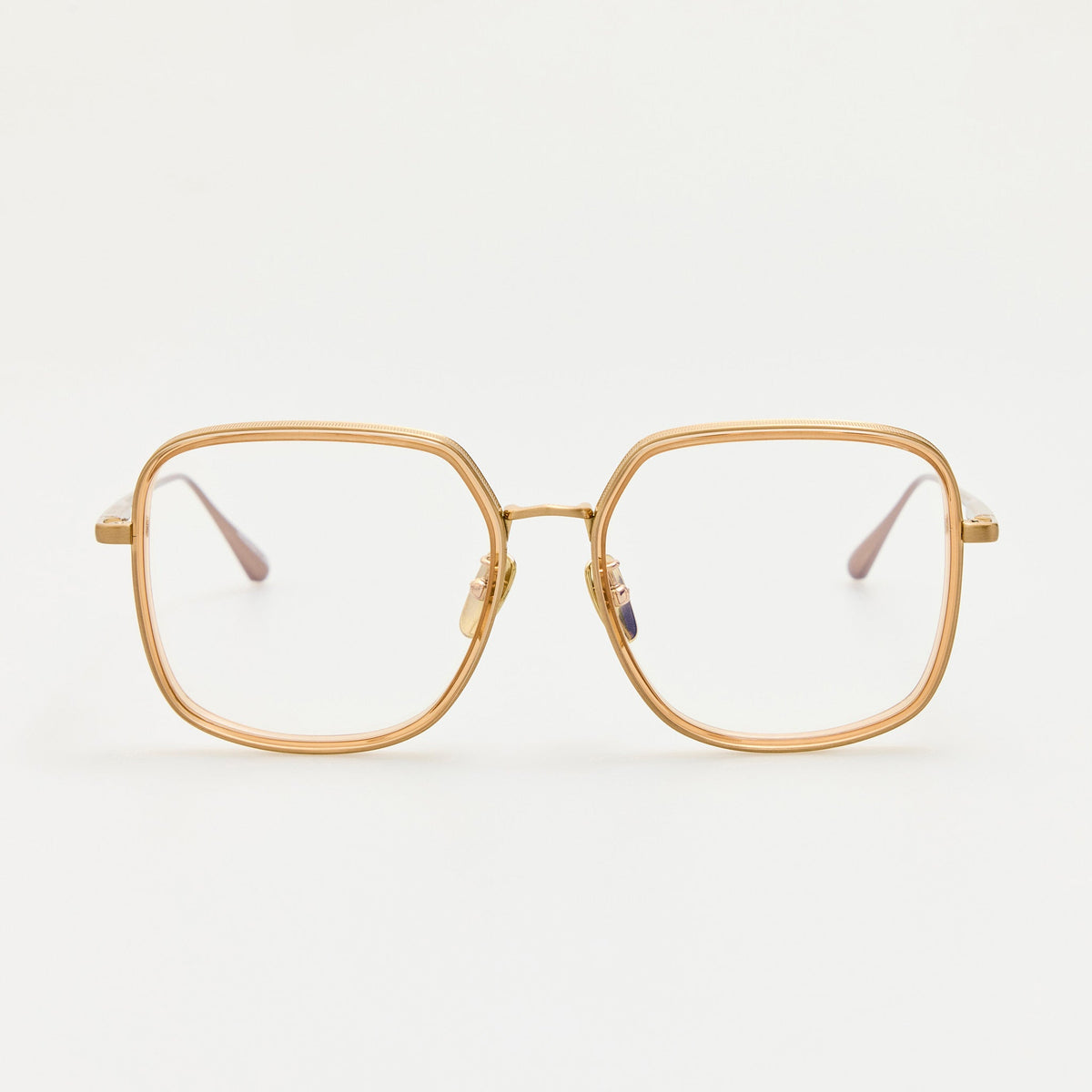 Alicia Optical in Matt Champagne and Honey - LINDA FARROW-Optical Frame-