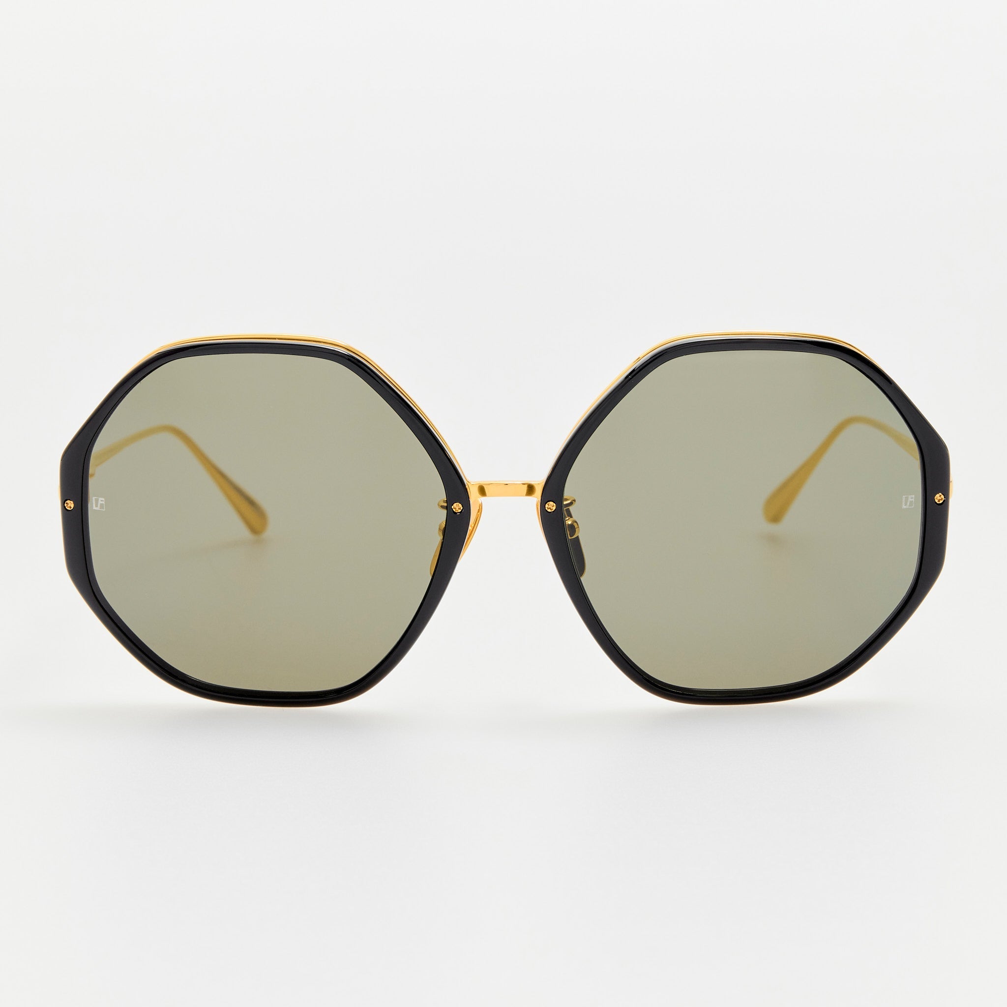 Alona Sunglasses in Black Frame - LINDA FARROW - Sunglasses -