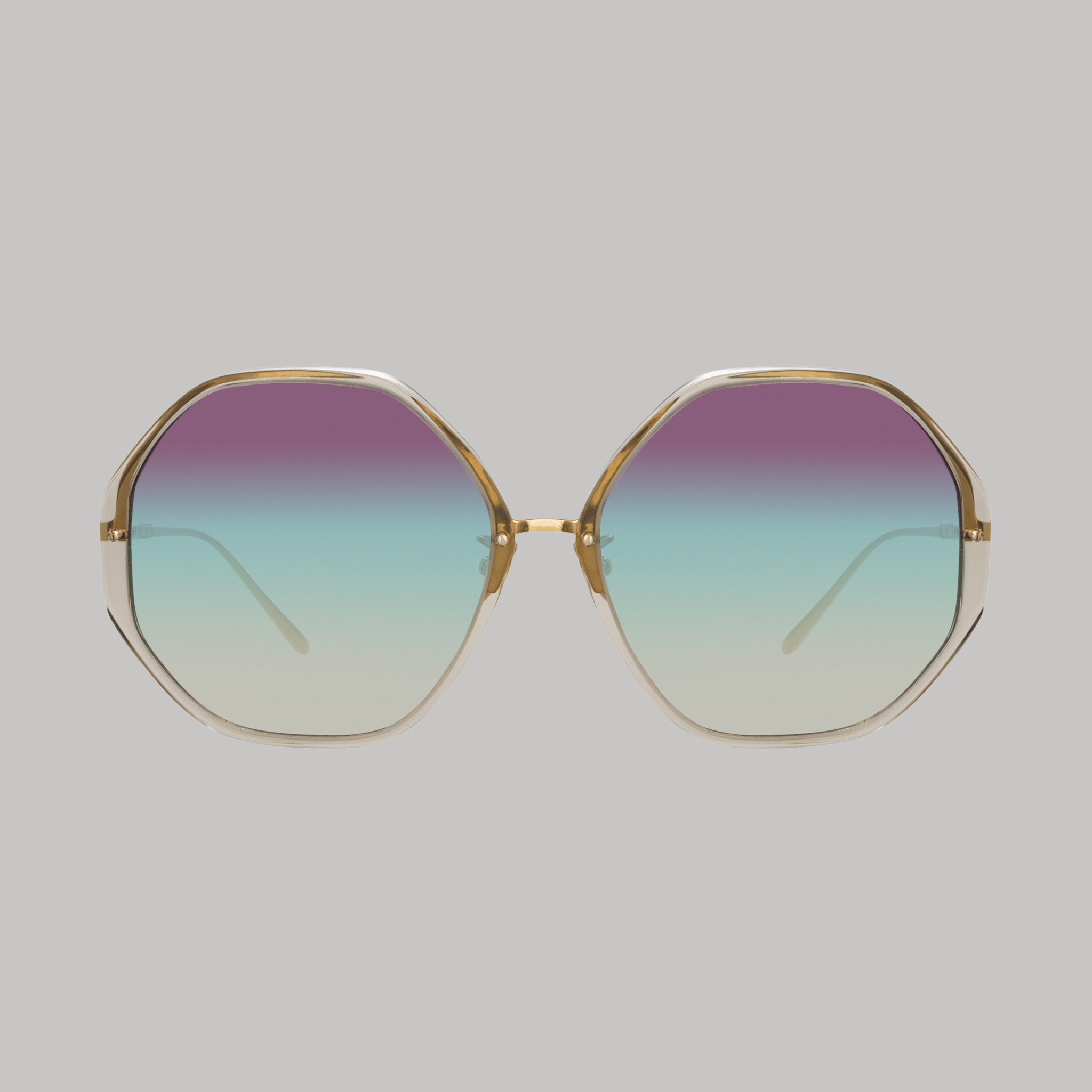 Alona Sunglasses in Truffle and Purple Gradient - LINDA FARROW - Sunglasses -