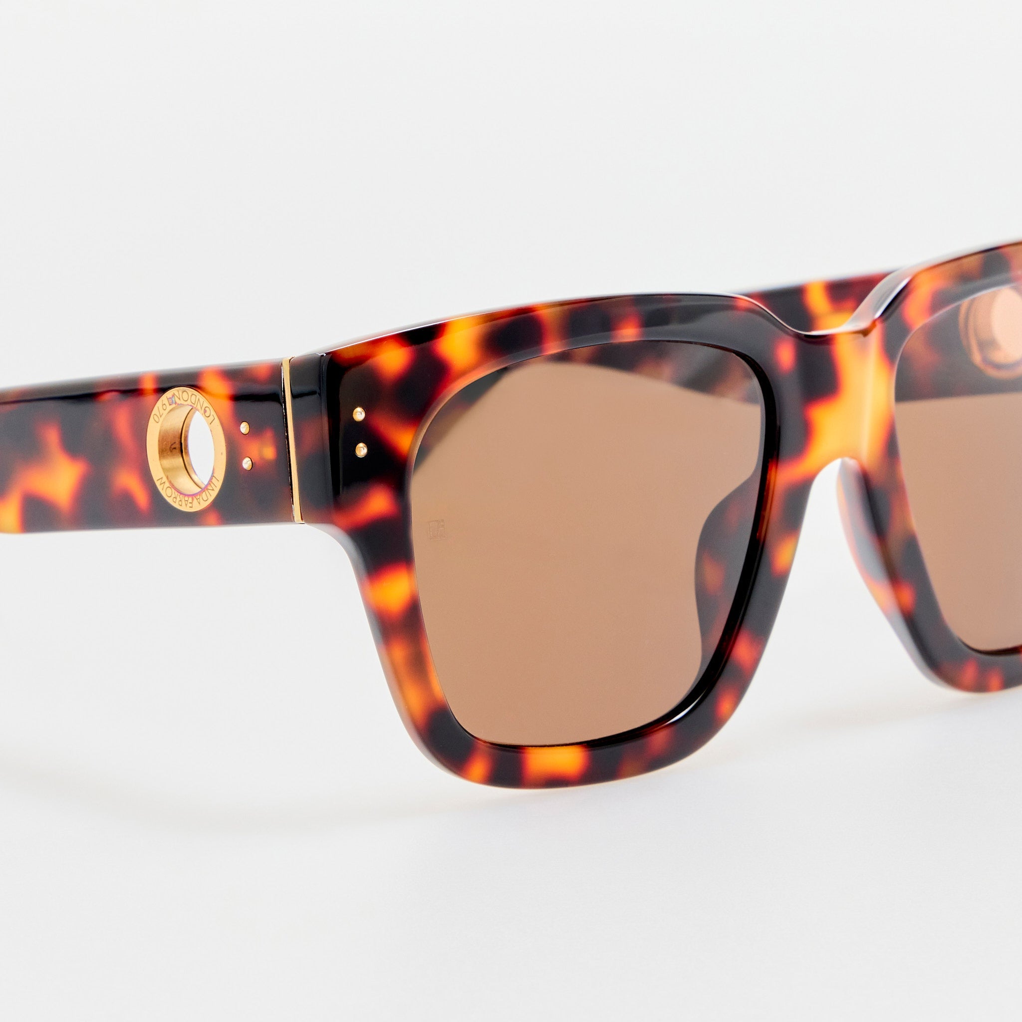Amber Sunglasses in Tortoiseshell - LINDA FARROW - Sunglasses -