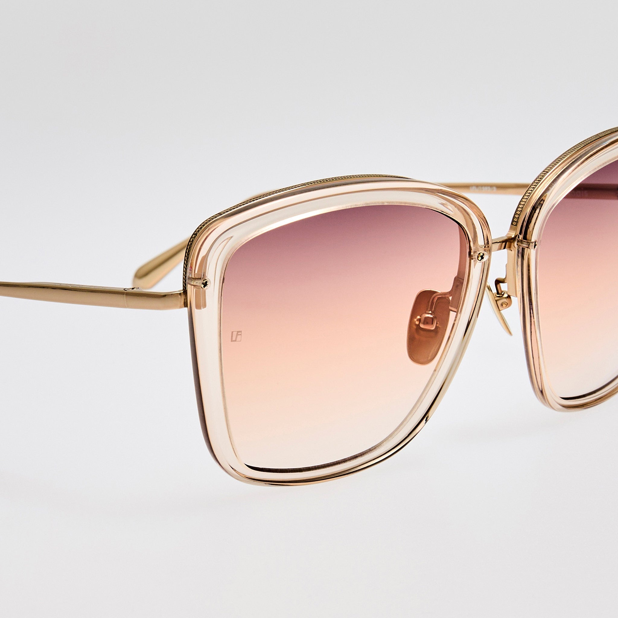 Anais Sunglasses in 22K Gold and Ash - LINDA FARROW - Sunglasses -
