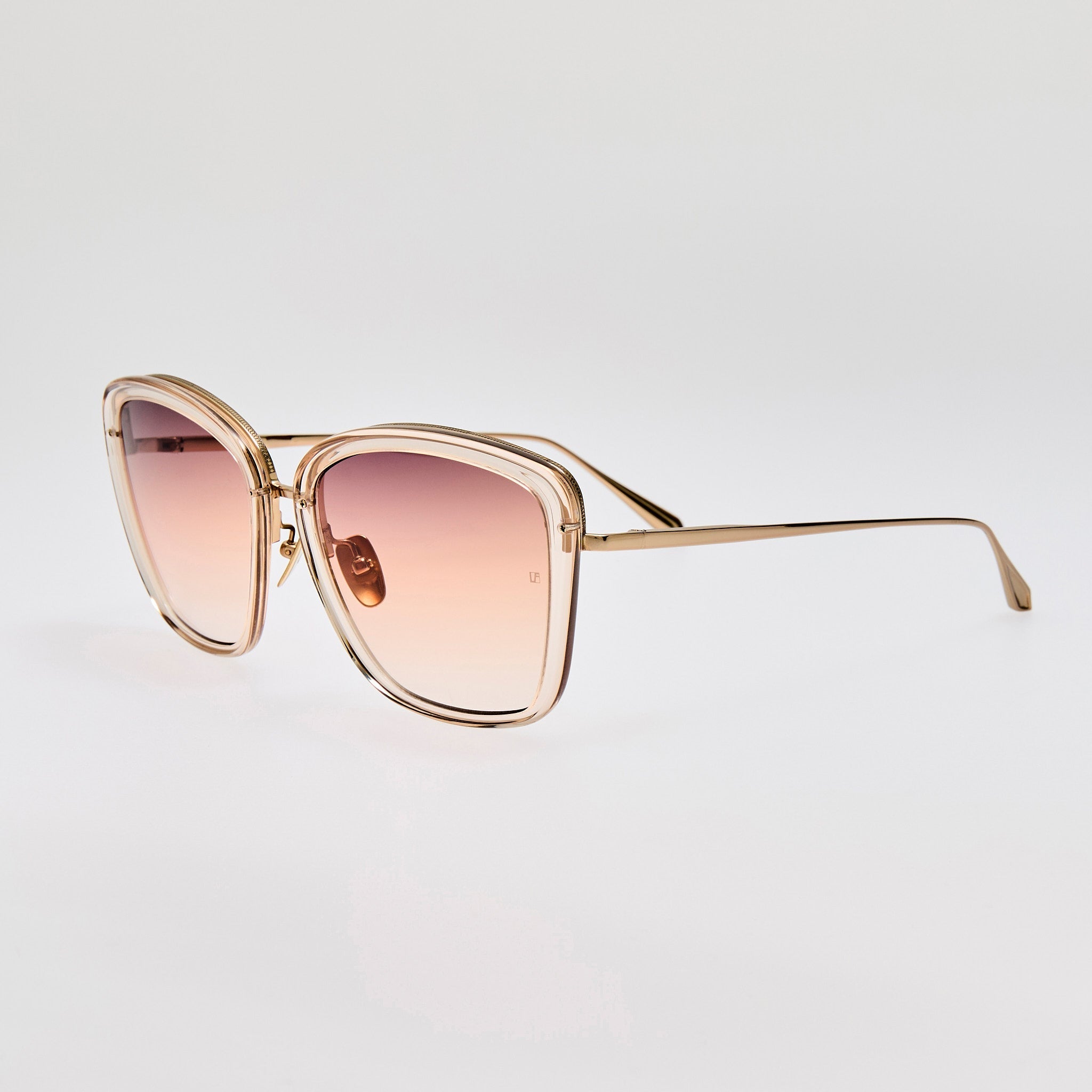 Anais Sunglasses in 22K Gold and Ash - LINDA FARROW - Sunglasses -