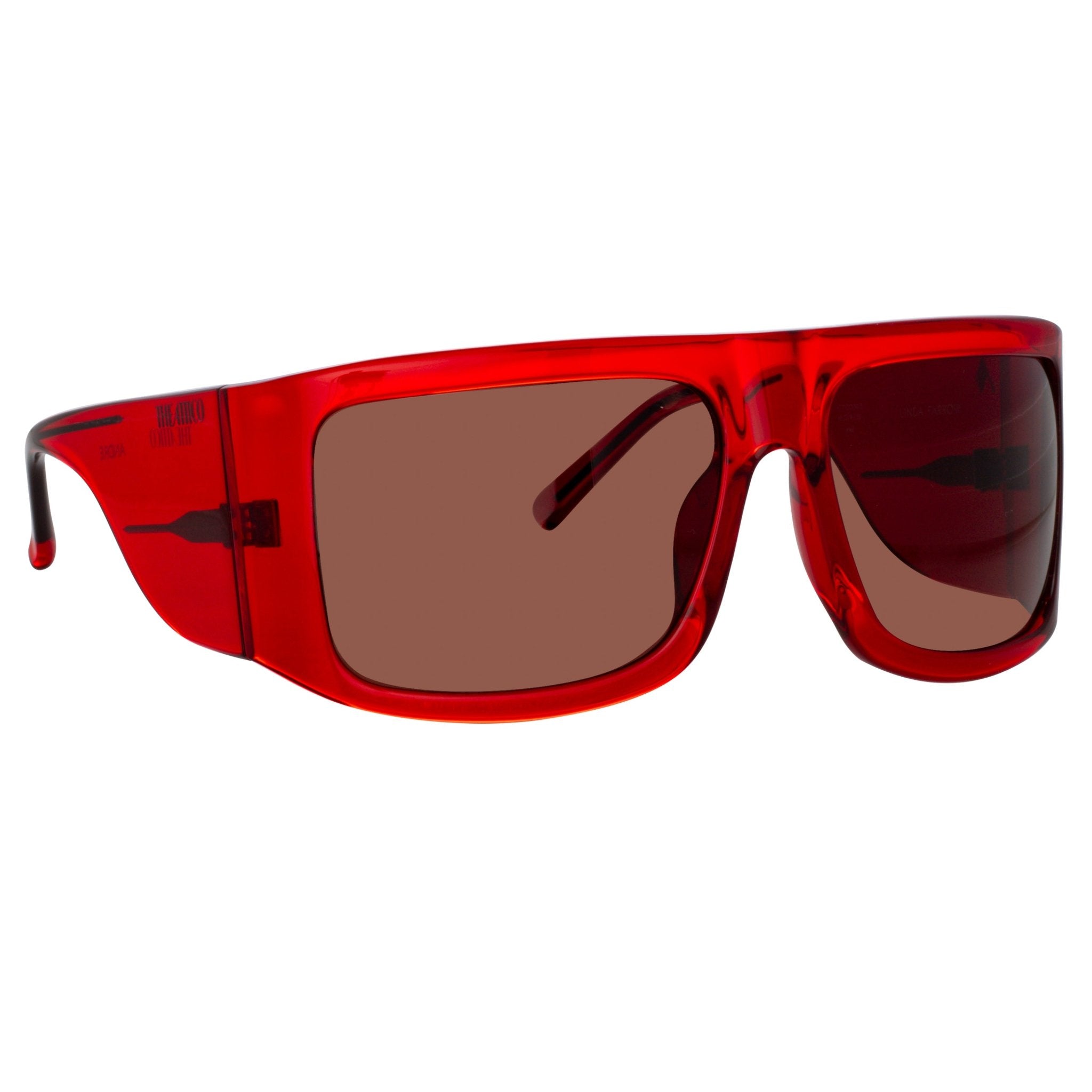 Andre Oversized Sunglasses in Red - LINDA FARROW - Sunglasses -
