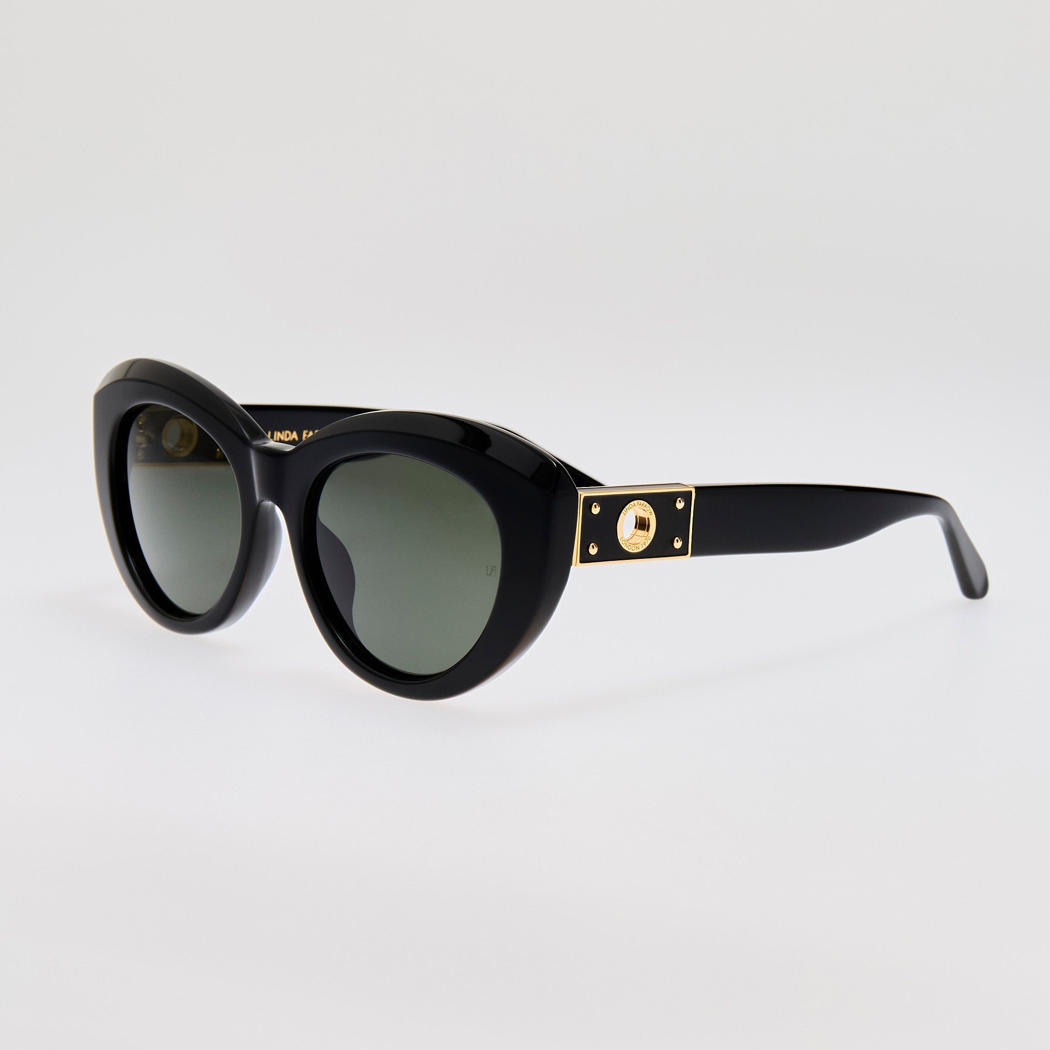 Anna Sunglasses in Black - LINDA FARROW - Sunglasses -