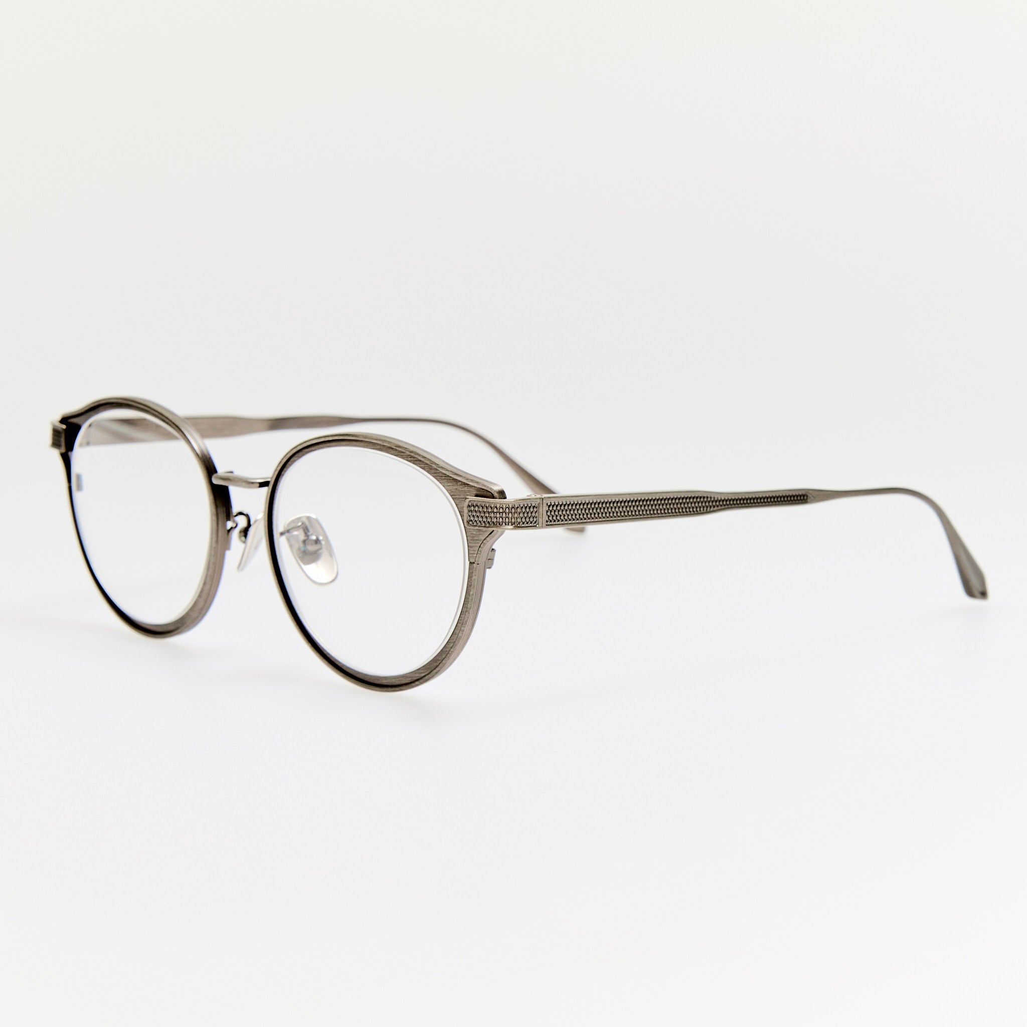 Anthony Oval Optical Frame in Antique Silver - LINDA FARROW-Optical Frame-