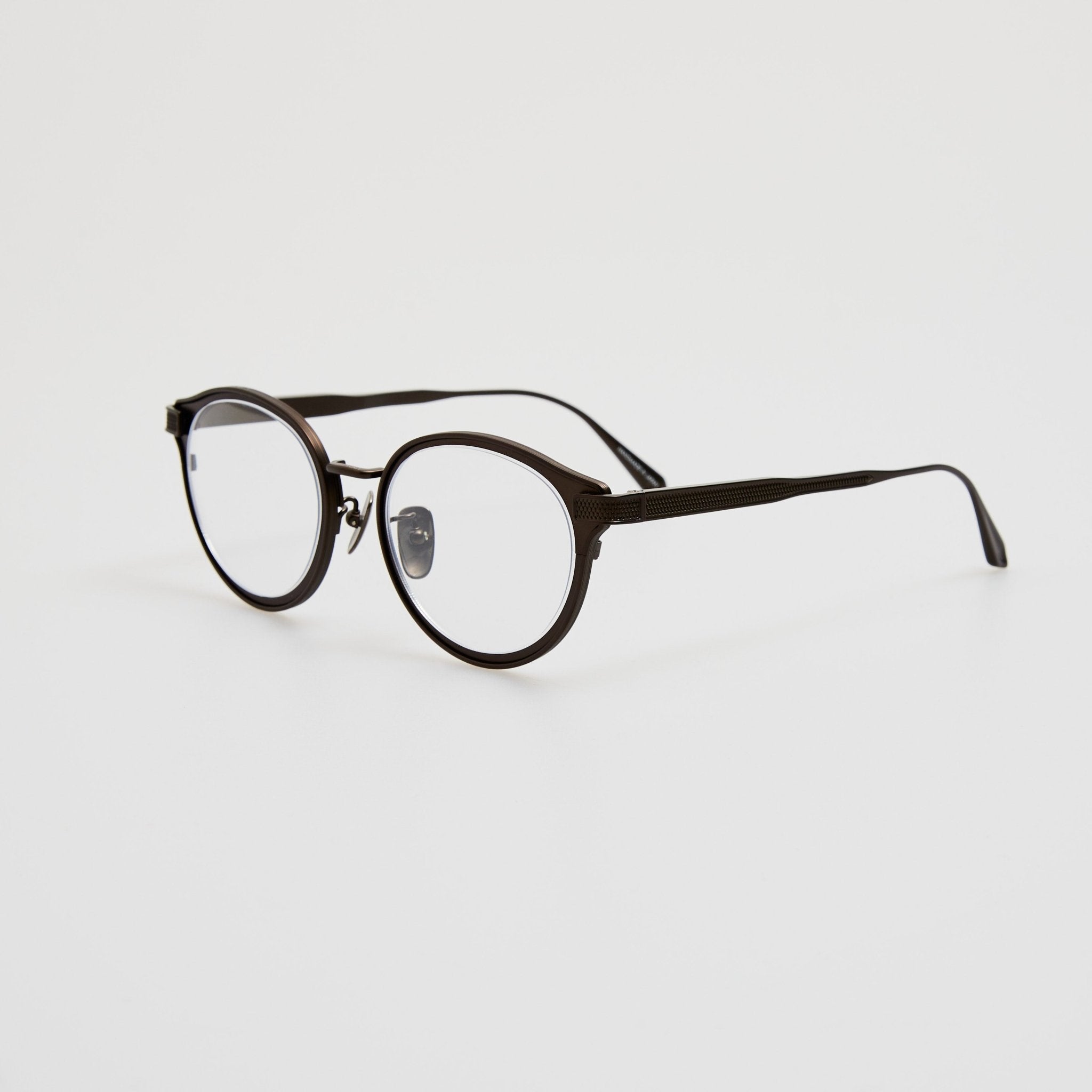 Anthony Oval Optical Frame in Matt Black Nickel - LINDA FARROW - Optical Frame -