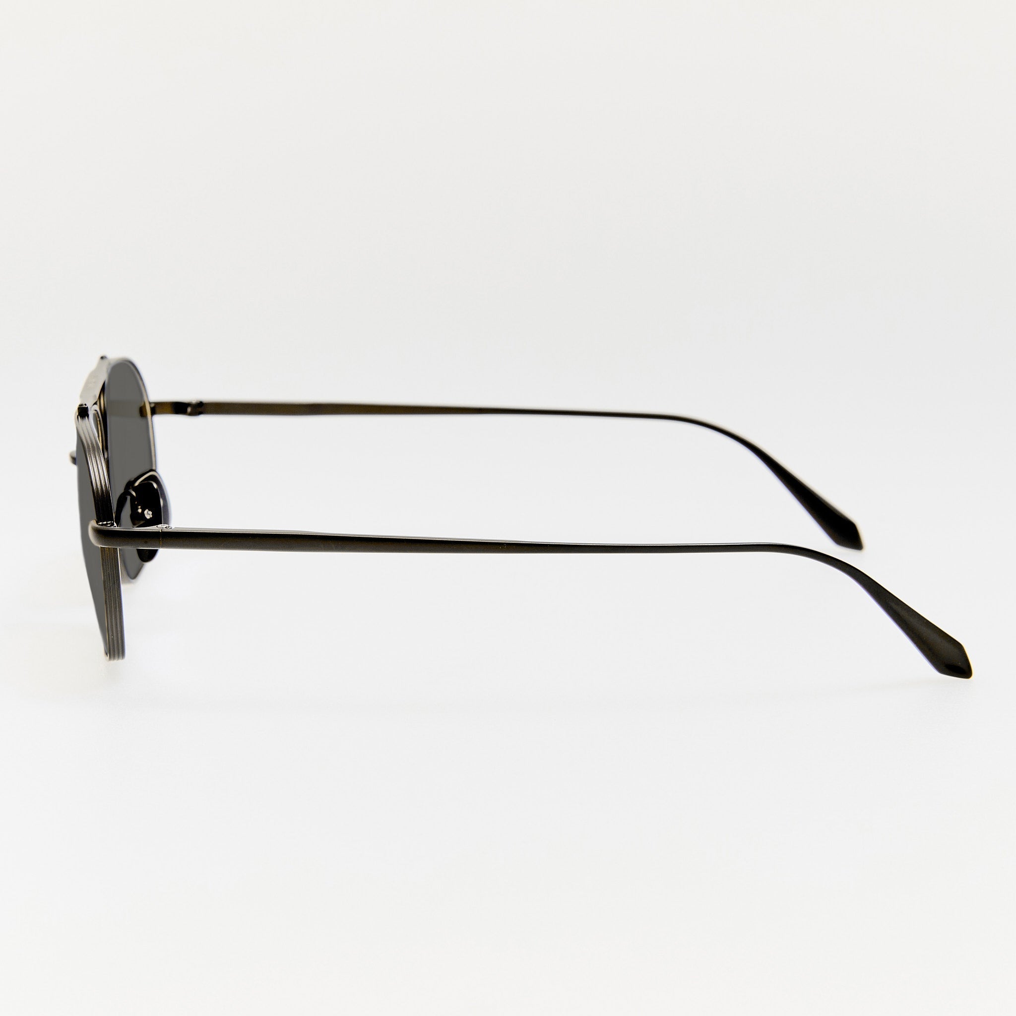 Arden Sunglasses in Matt Black Nickel - LINDA FARROW - Sunglasses -