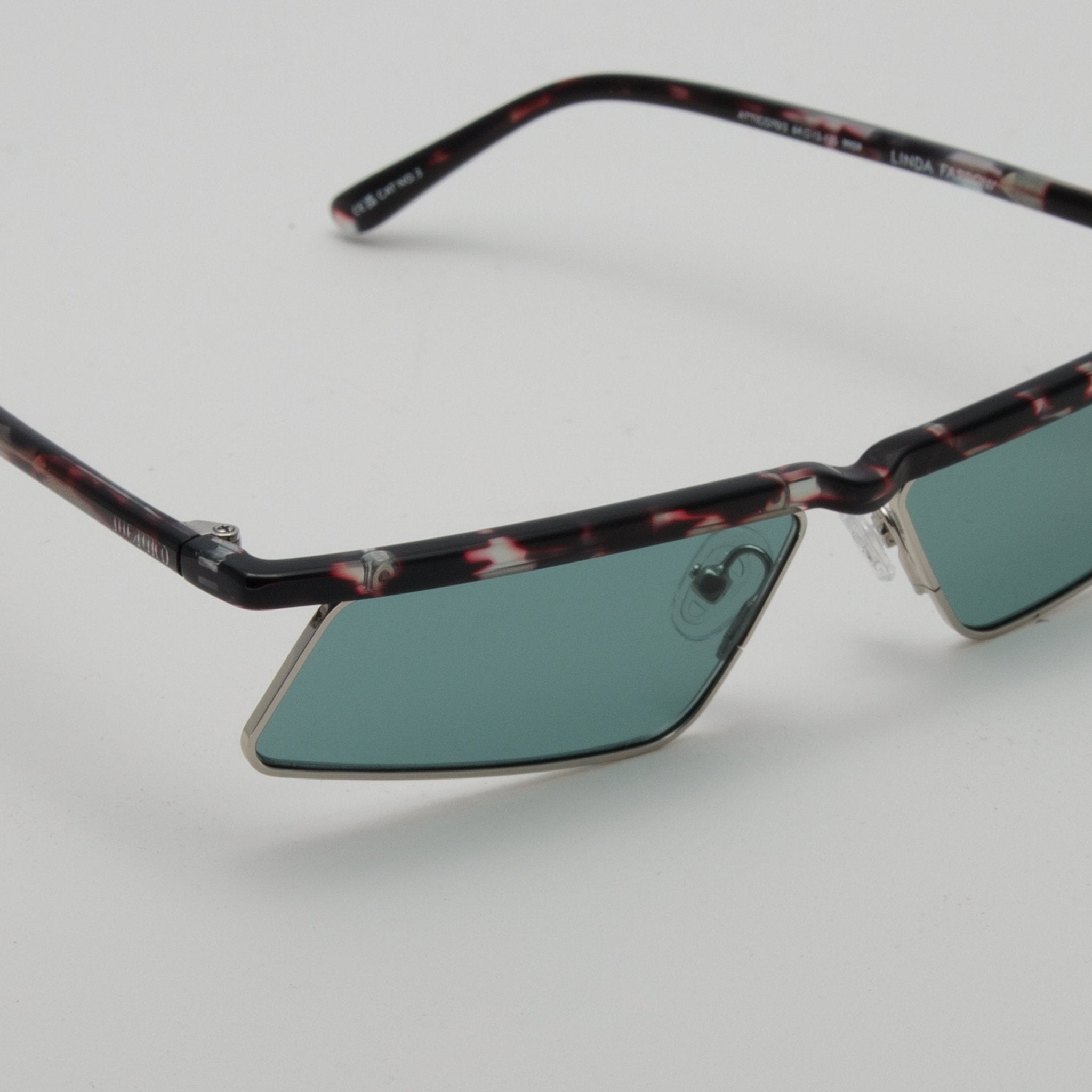 Aria Cat Eye Sunglasses in Silver - LINDA FARROW - Sunglasses -