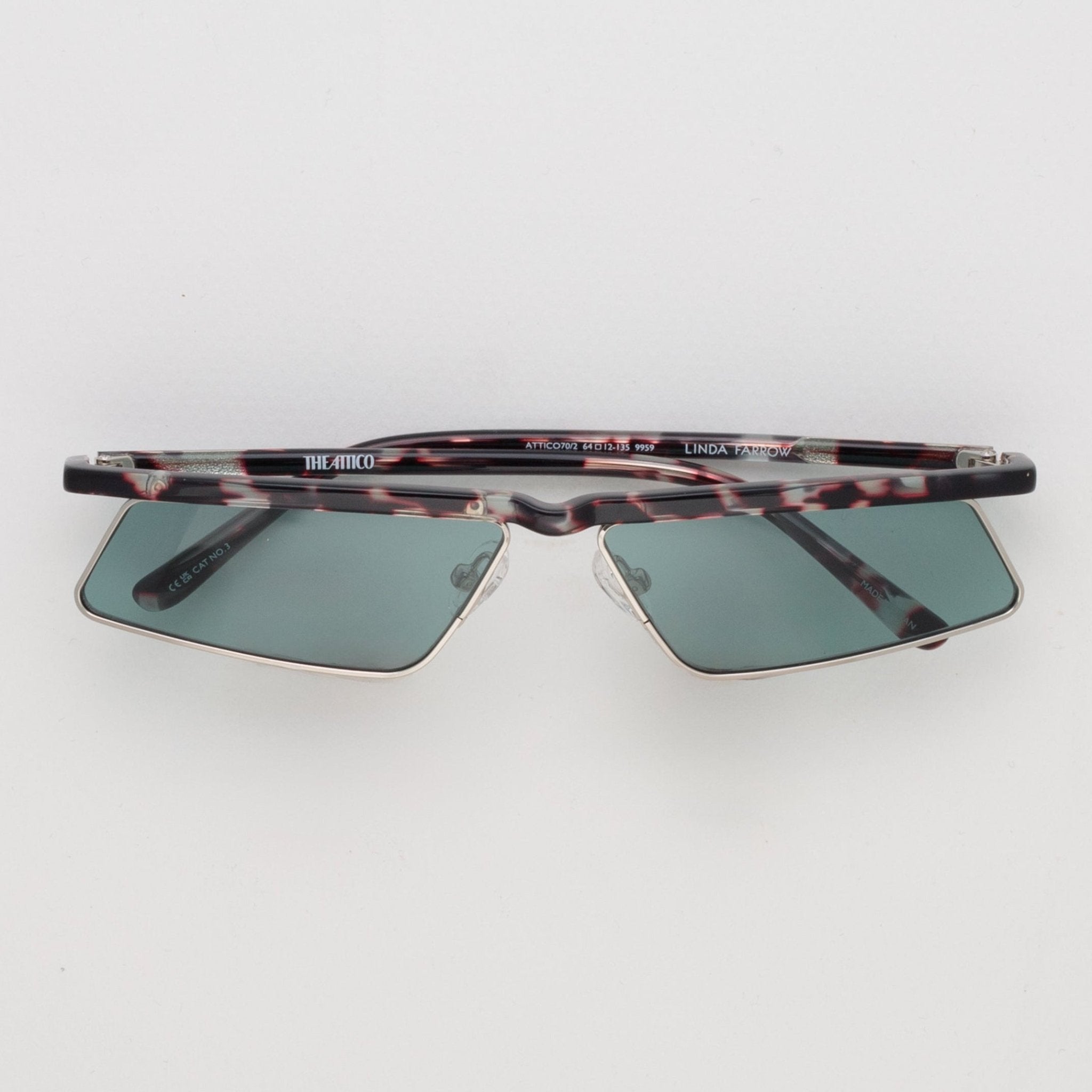 Aria Cat Eye Sunglasses in Silver - LINDA FARROW - Sunglasses -