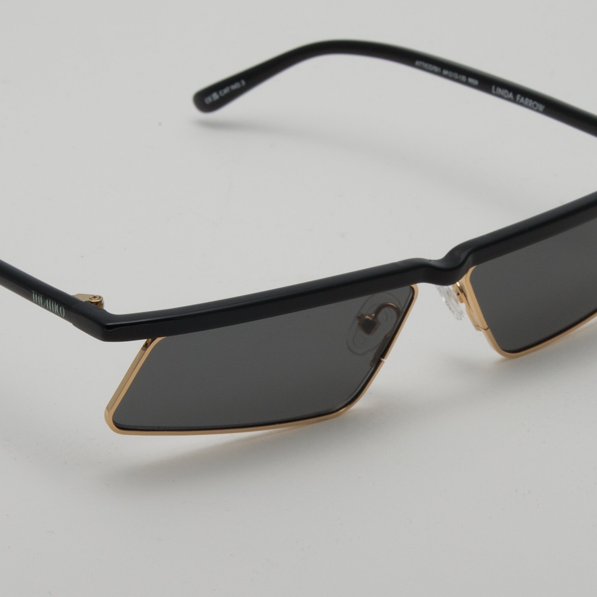 Aria Cat Eye Sunglasses in Yellow Gold - LINDA FARROW - Sunglasses -
