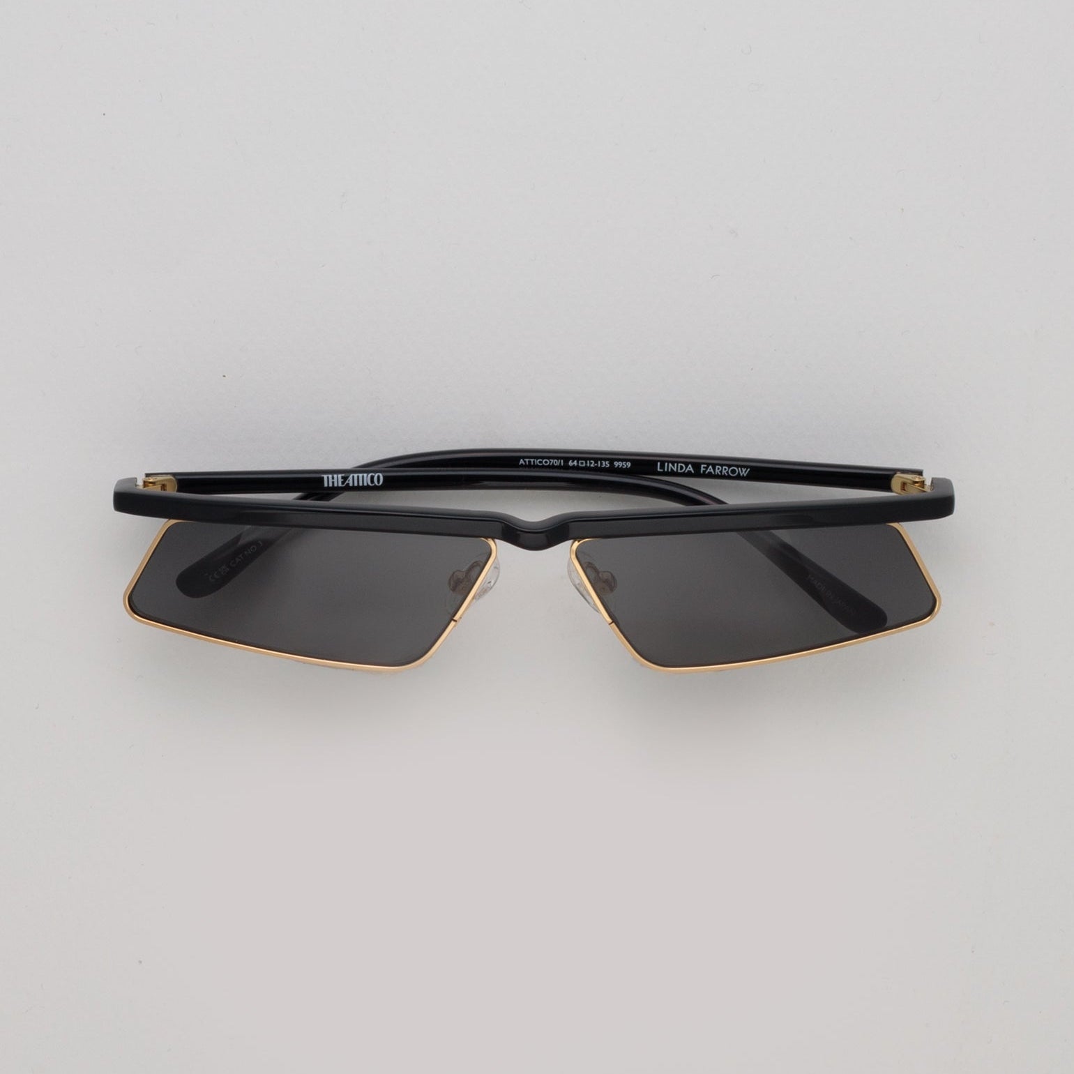 Aria Cat Eye Sunglasses in Yellow Gold - LINDA FARROW - Sunglasses -