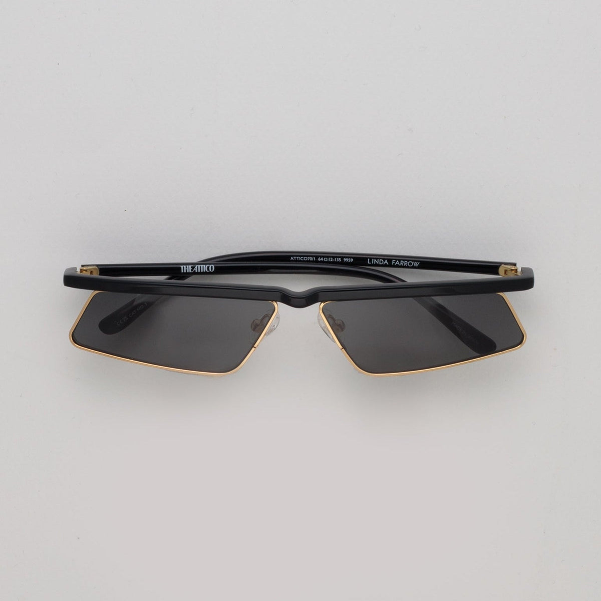 The Attico Aria Cat Eye Sunglasses in Yellow Gold | Linda  display picture 2