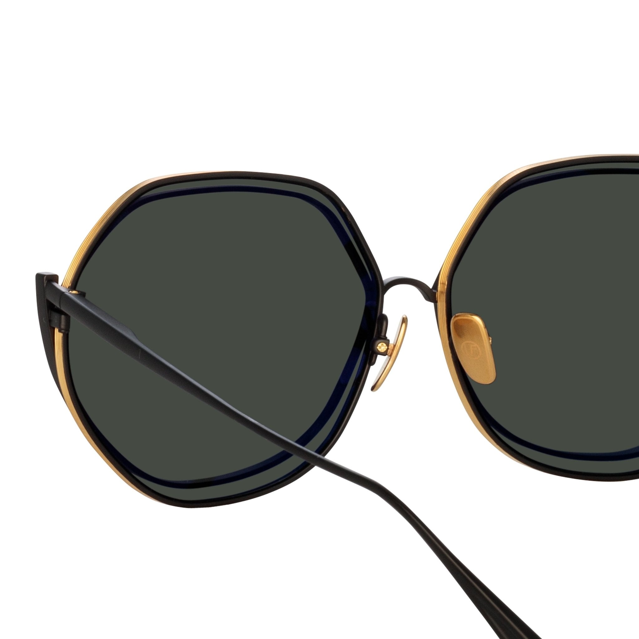 Aspen Sunglasses in Matt Nickel - LINDA FARROW - Sunglasses -