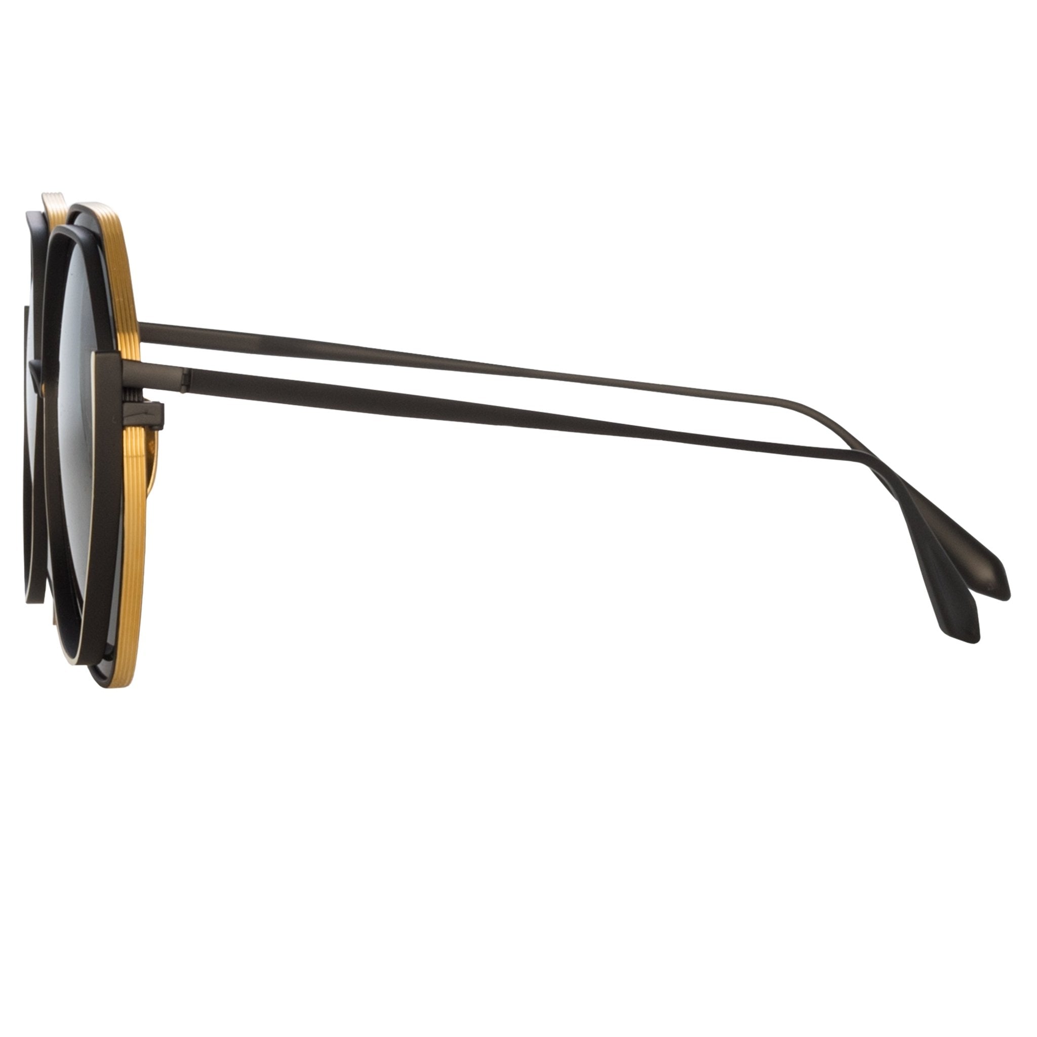 Aspen Sunglasses in Matt Nickel - LINDA FARROW - Sunglasses -
