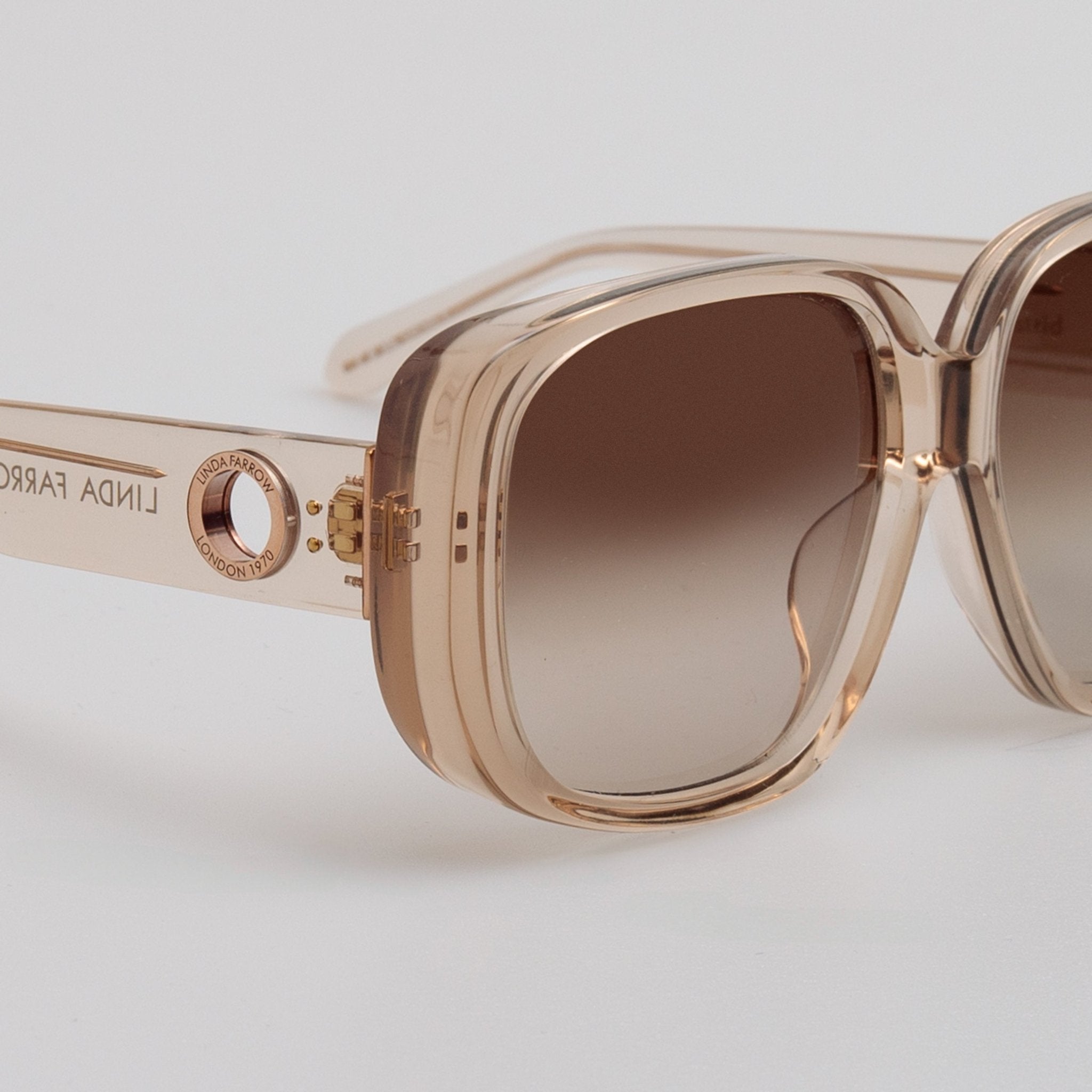Astrid Oversized Sunglasses in Ash - LINDA FARROW - Sunglasses -