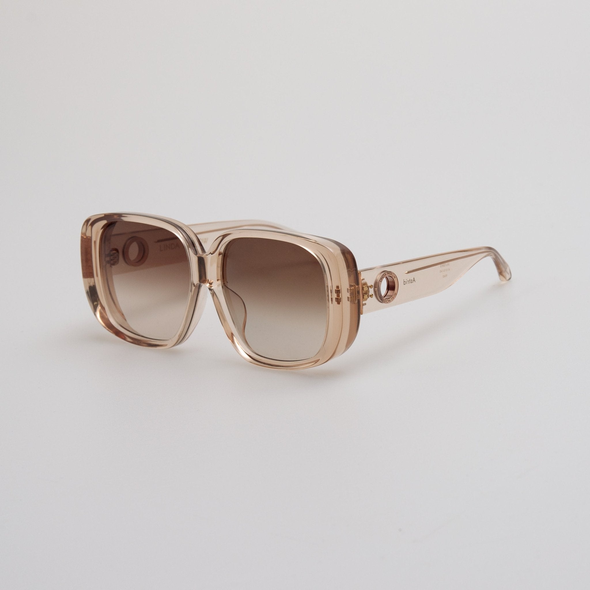Astrid Oversized Sunglasses in Ash - LINDA FARROW - Sunglasses -