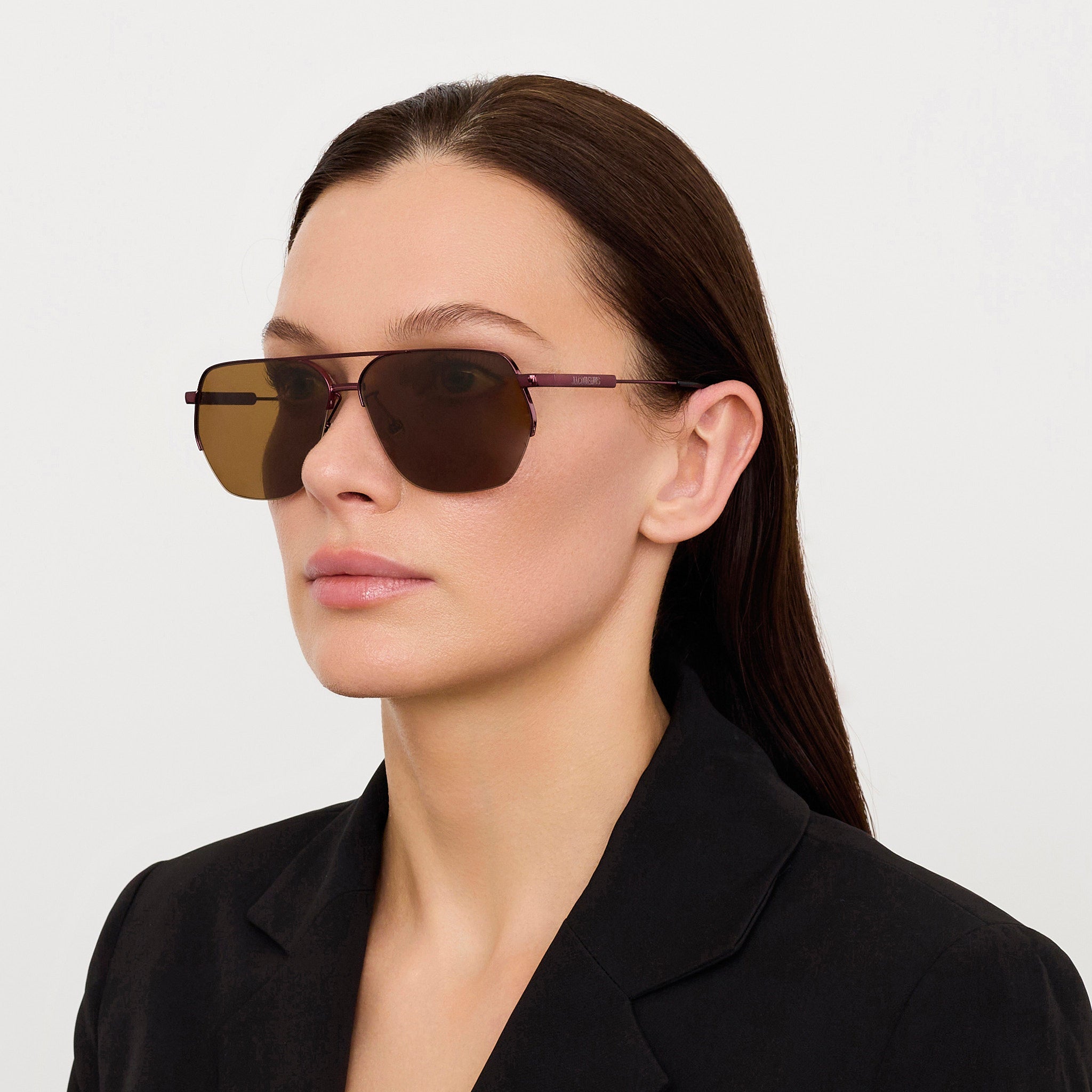 Aviador Sunglasses in Bordeaux - LINDA FARROW - Sunglasses -