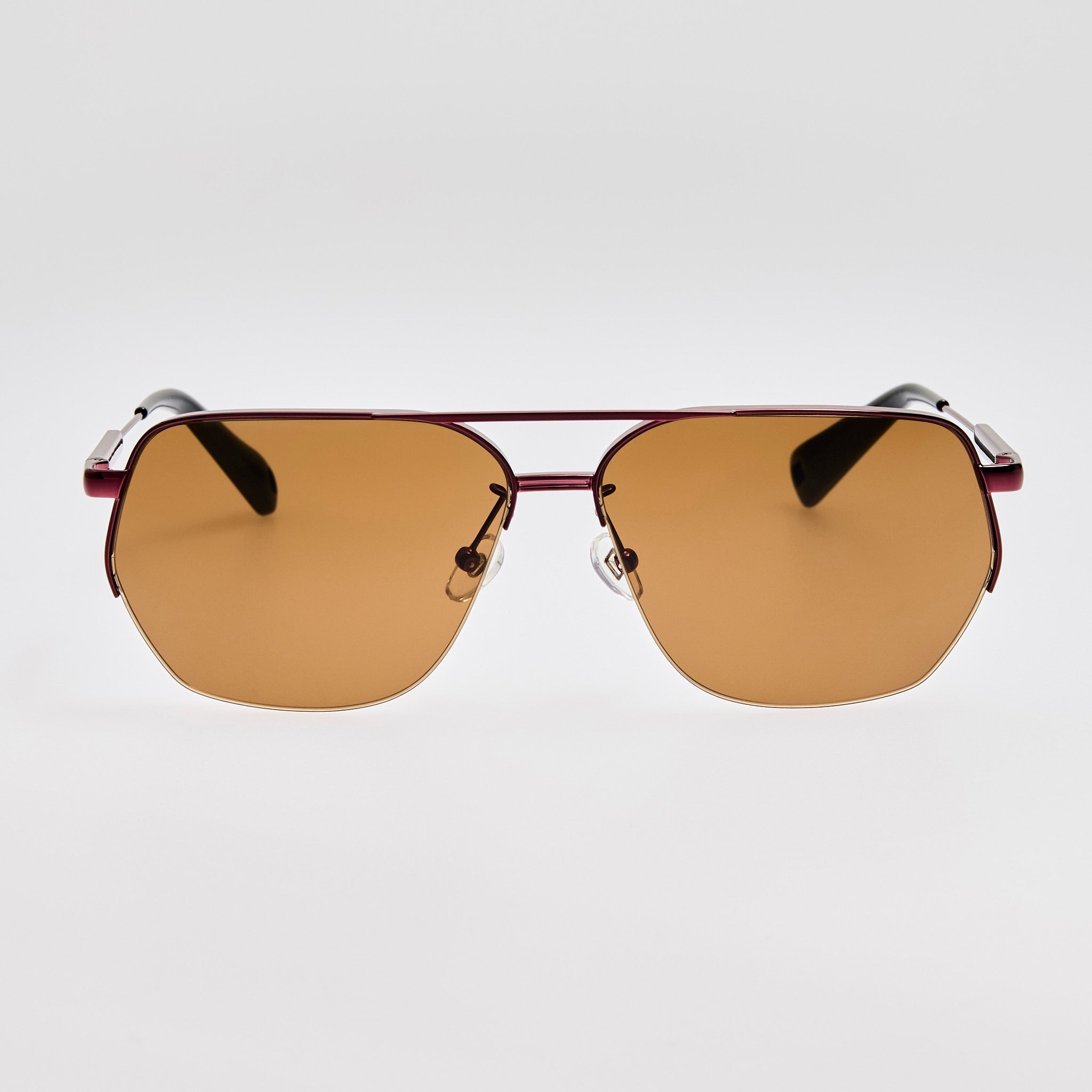 Aviador Sunglasses in Bordeaux - LINDA FARROW - Sunglasses -