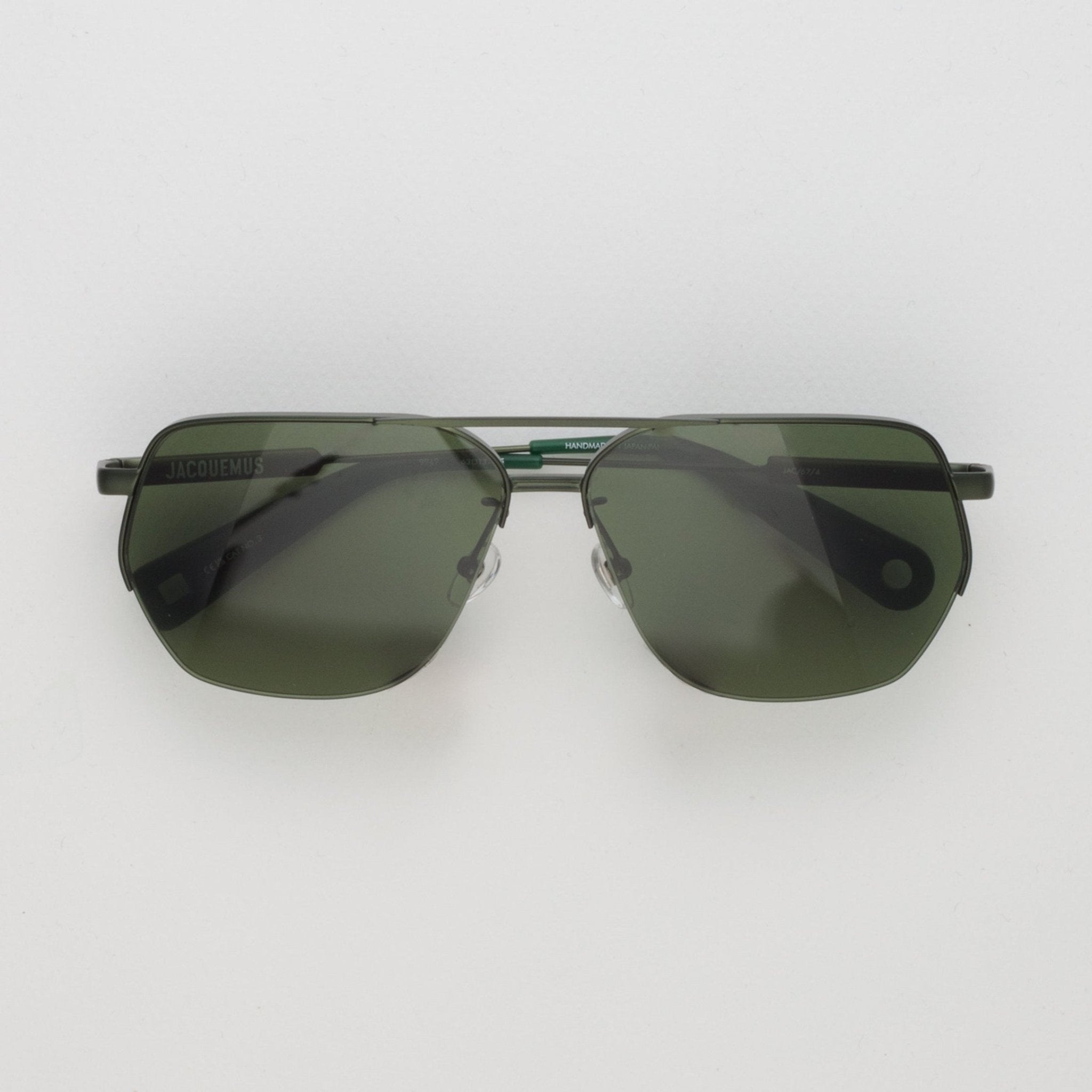 Aviador Sunglasses in Matt Green - LINDA FARROW - Sunglasses -