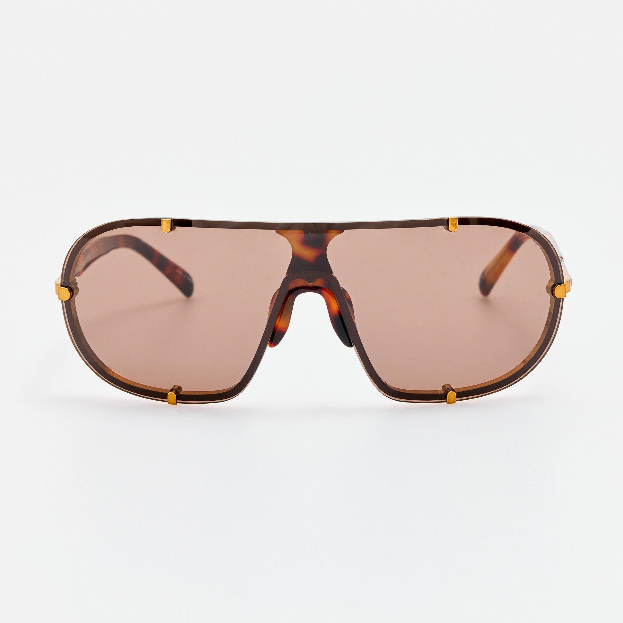 Aviator Sunglasses in Old Gold - LINDA FARROW-Sunglasses-