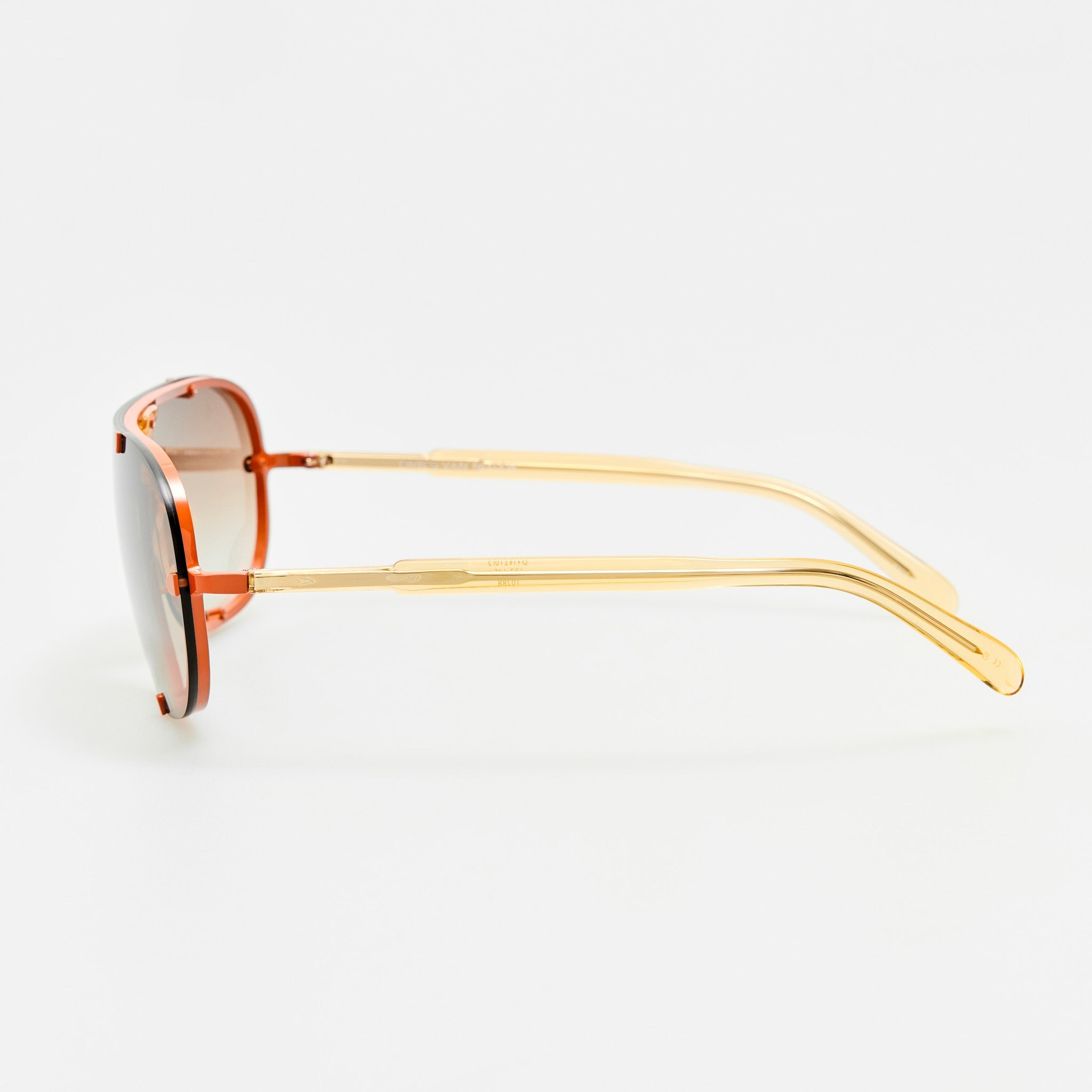 Aviator Sunglasses in Rust - LINDA FARROW-Sunglasses-