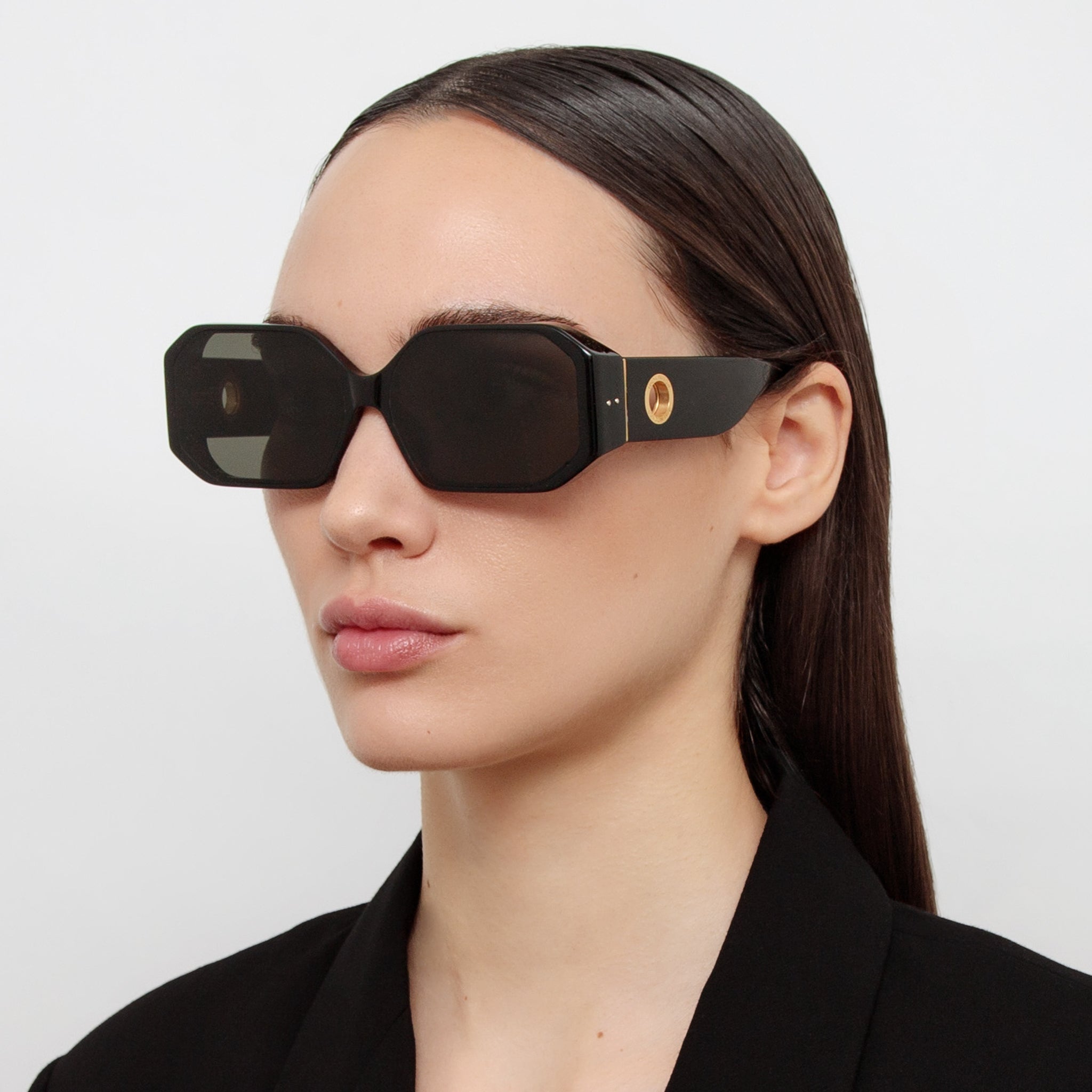 Bailey Sunglasses in Black - LINDA FARROW - Sunglasses -