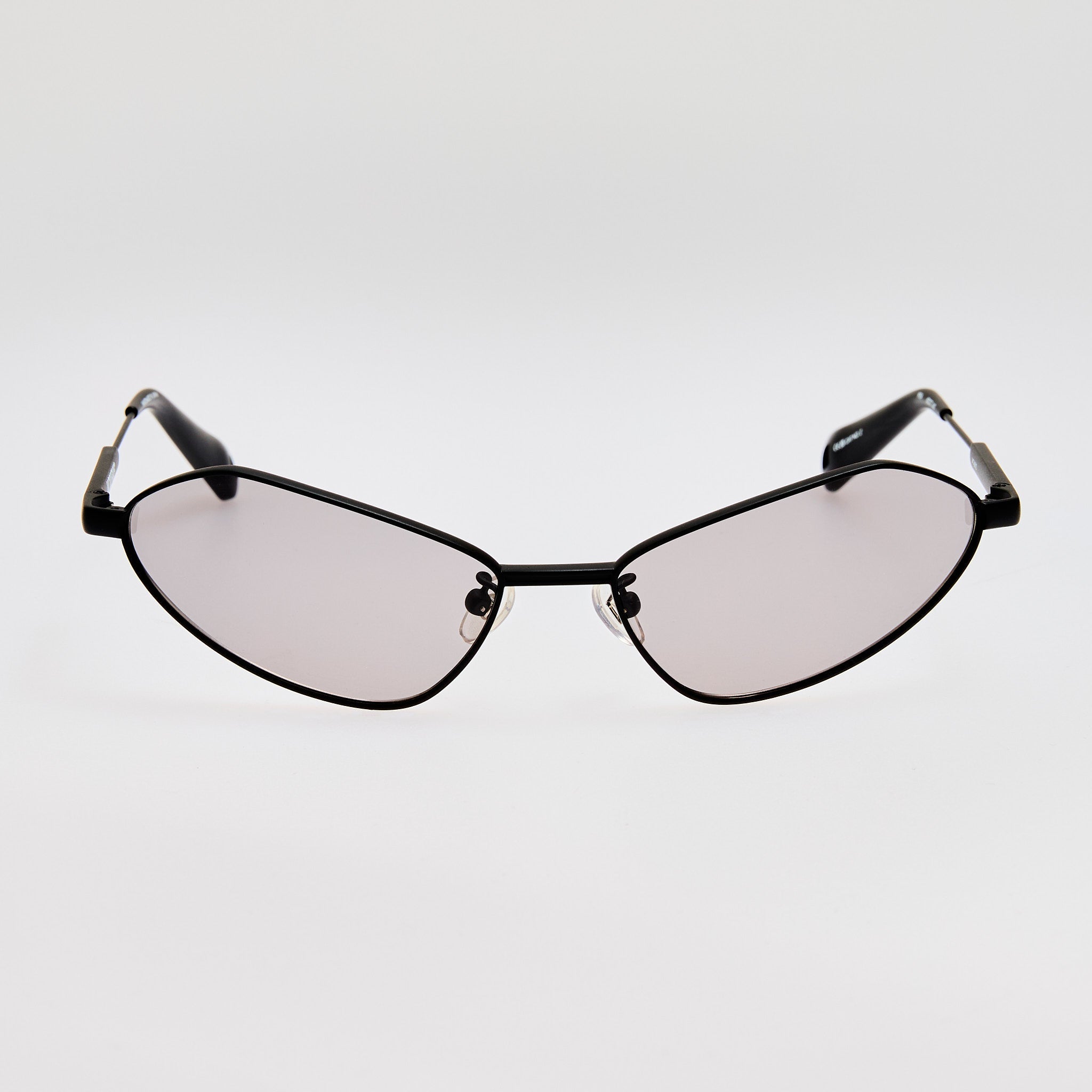 Jacquemus Bambino Angular Metal Sunglasses in Matt Black | LINDA