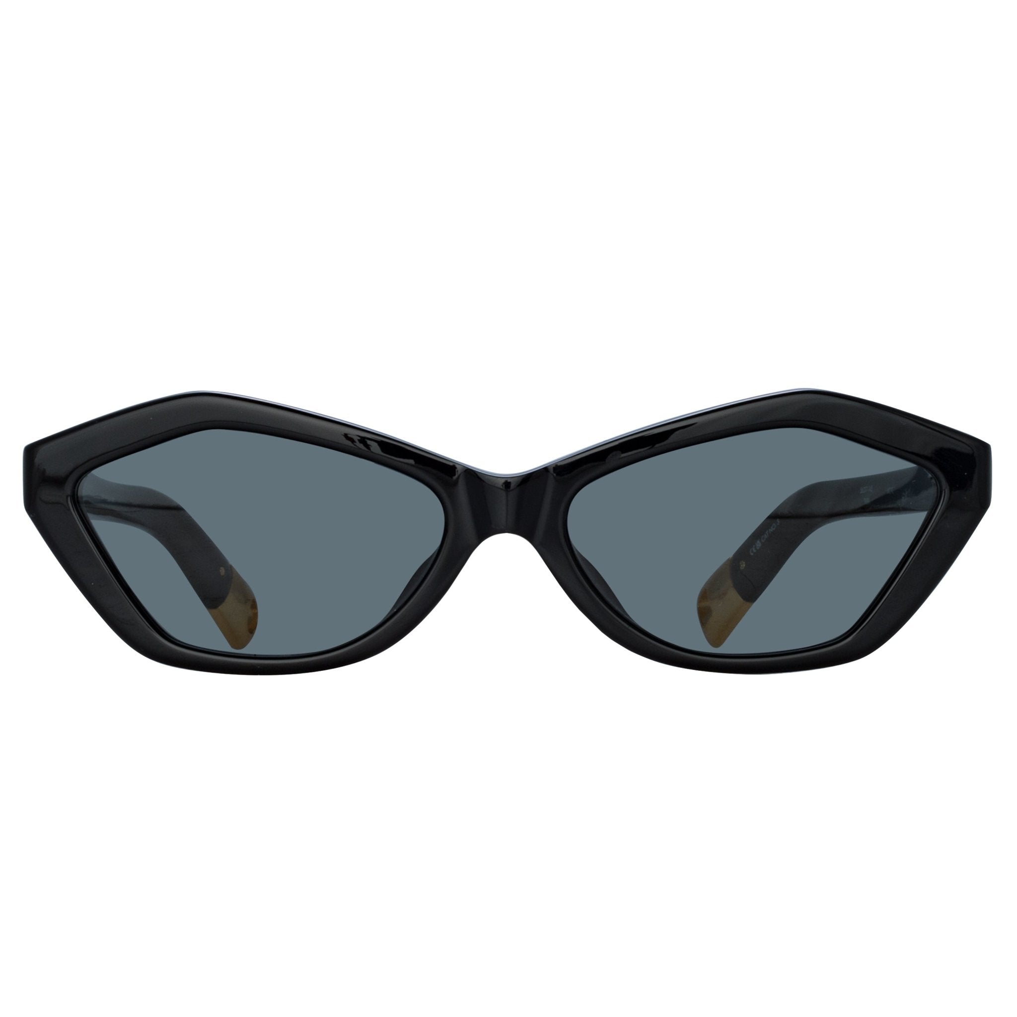 Bambino Angular Sunglasses in Black - LINDA FARROW - Sunglasses -