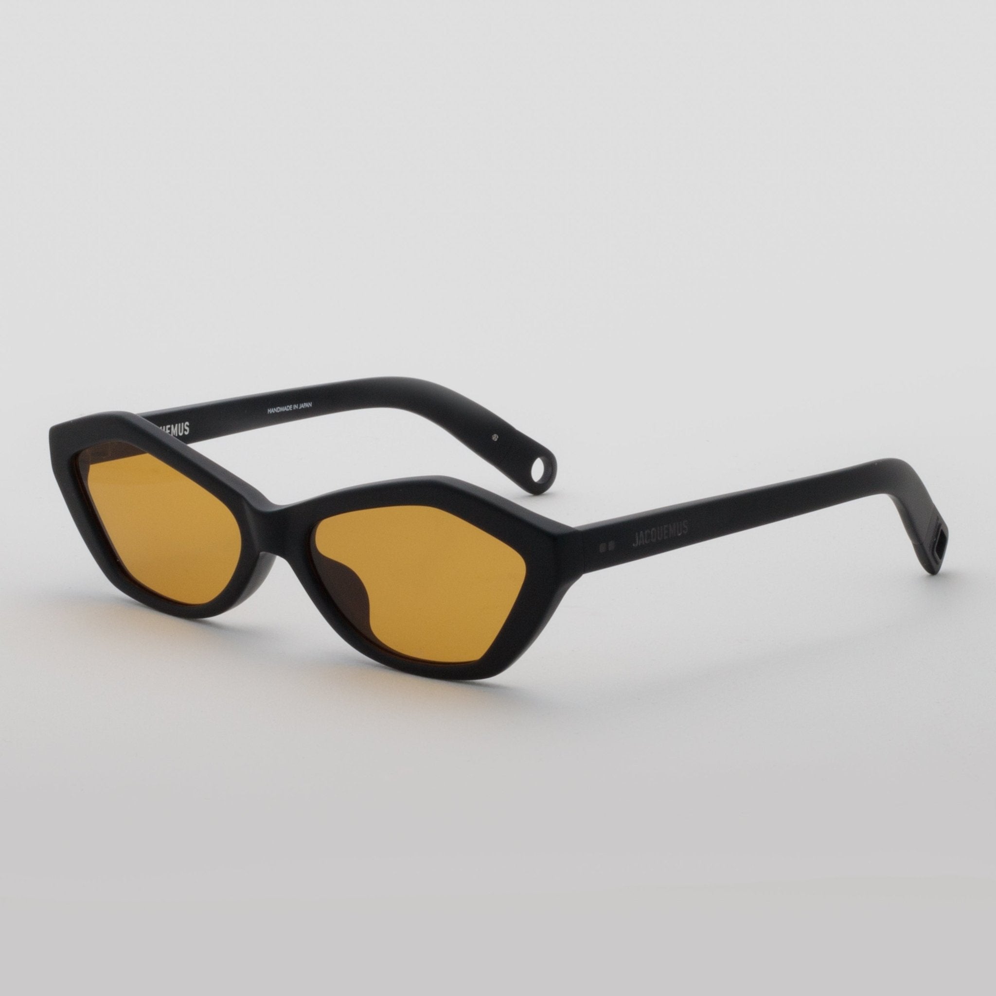 Bambino Angular Sunglasses in Matt Black - LINDA FARROW - Sunglasses -