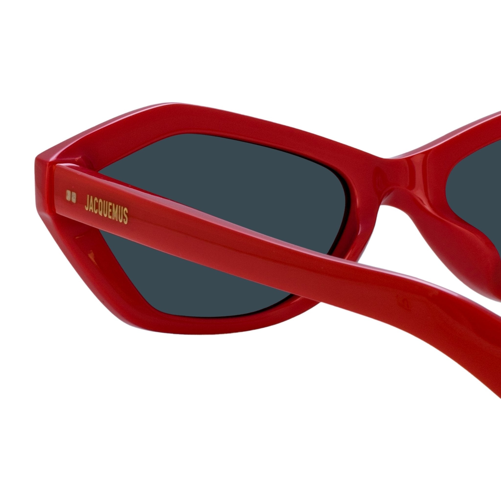 Bambino Angular Sunglasses in Red - LINDA FARROW - Sunglasses -