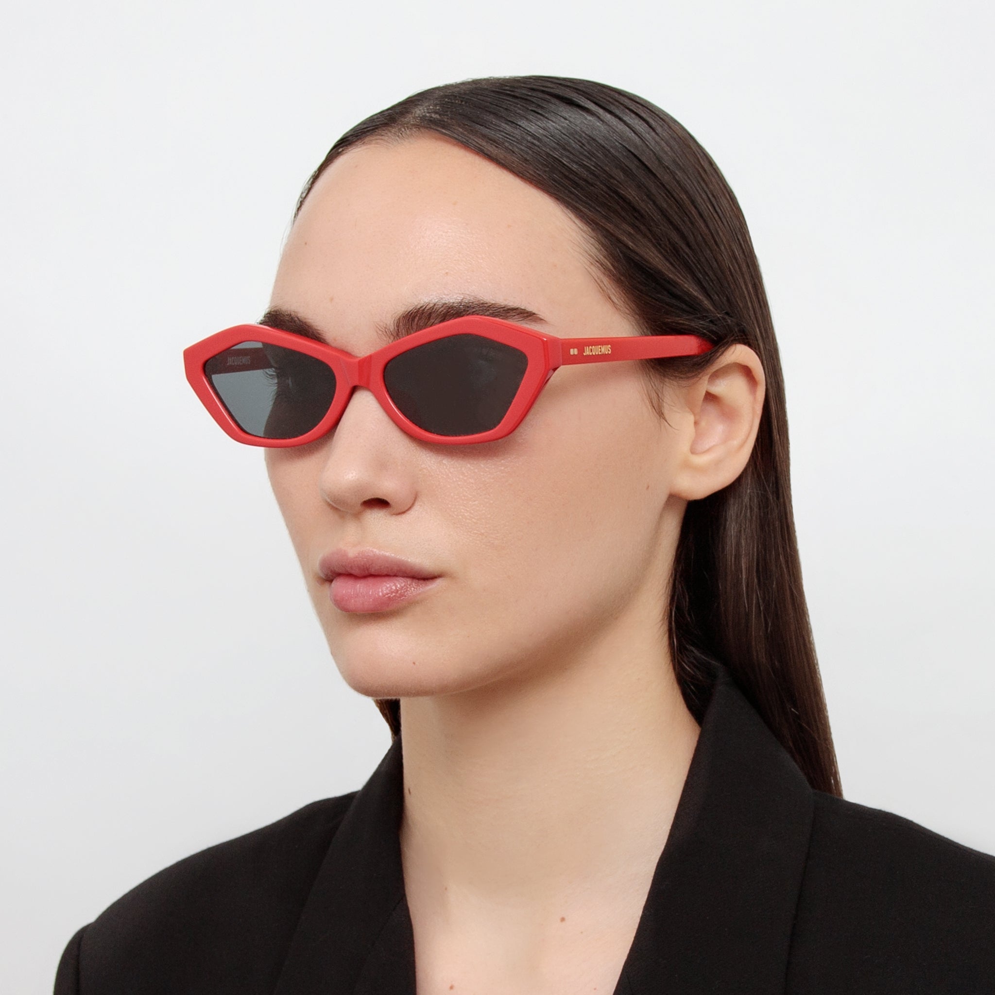 Bambino Angular Sunglasses in Red - LINDA FARROW - Sunglasses -