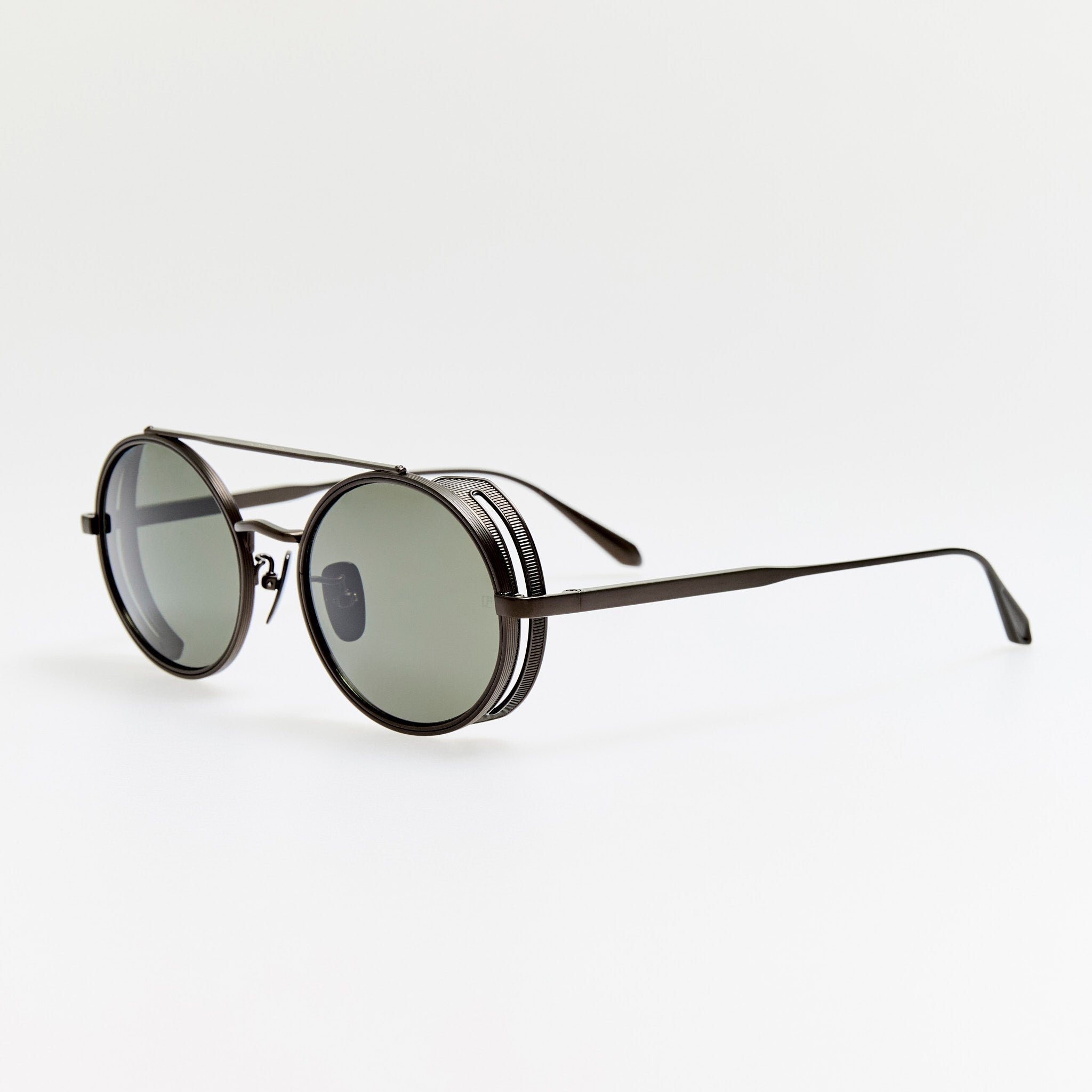 Baret Explorer Sunglasses in Matt Black Nickel - LINDA FARROW - Sunglasses -