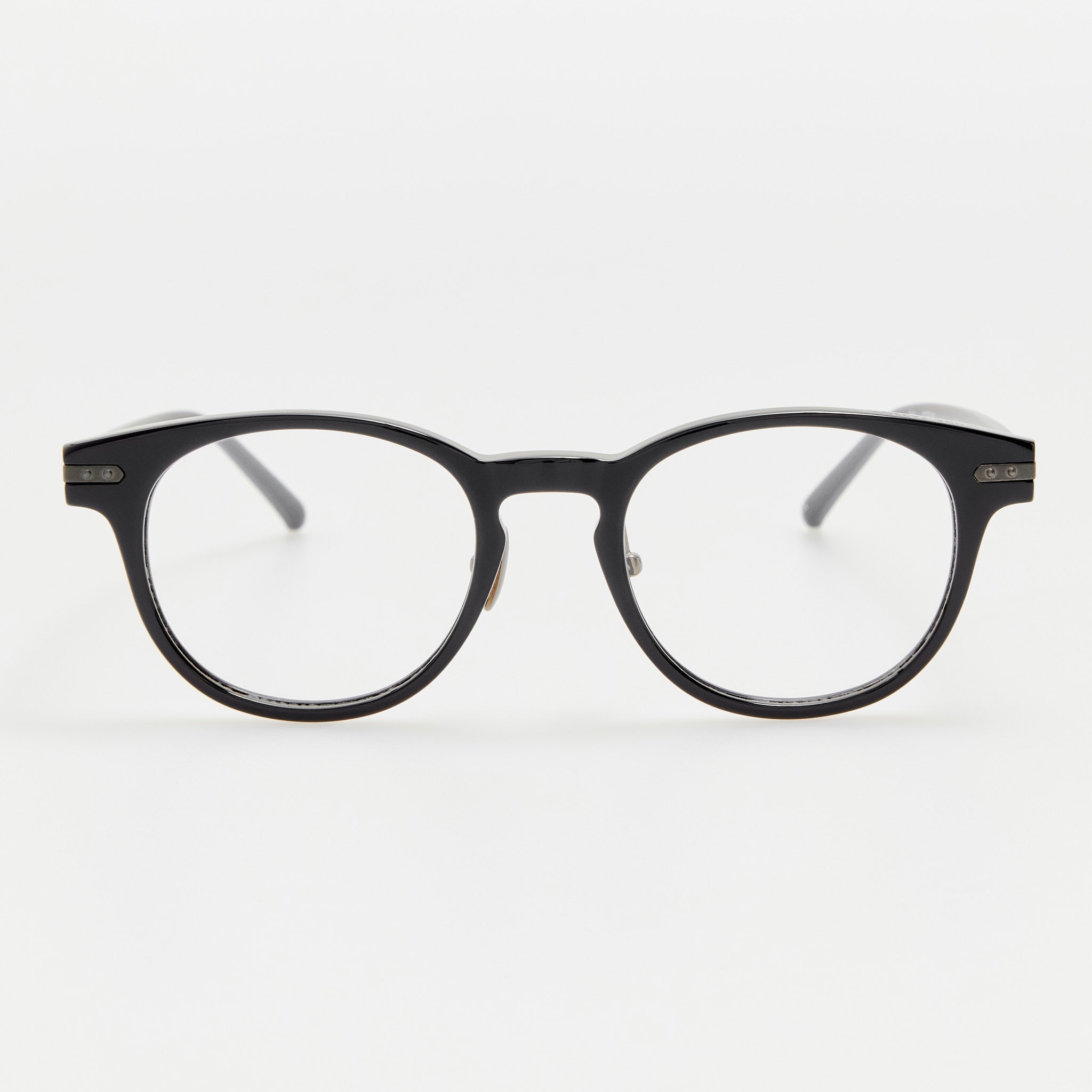 Bay Optical Frame in Black Matt Nickel by LINDA FARROW
