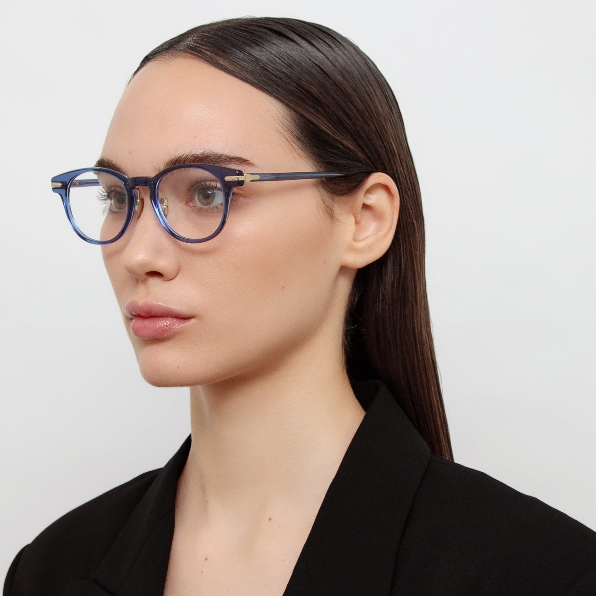Bay Optical Frame in Navy - LINDA FARROW - Optical Frame -