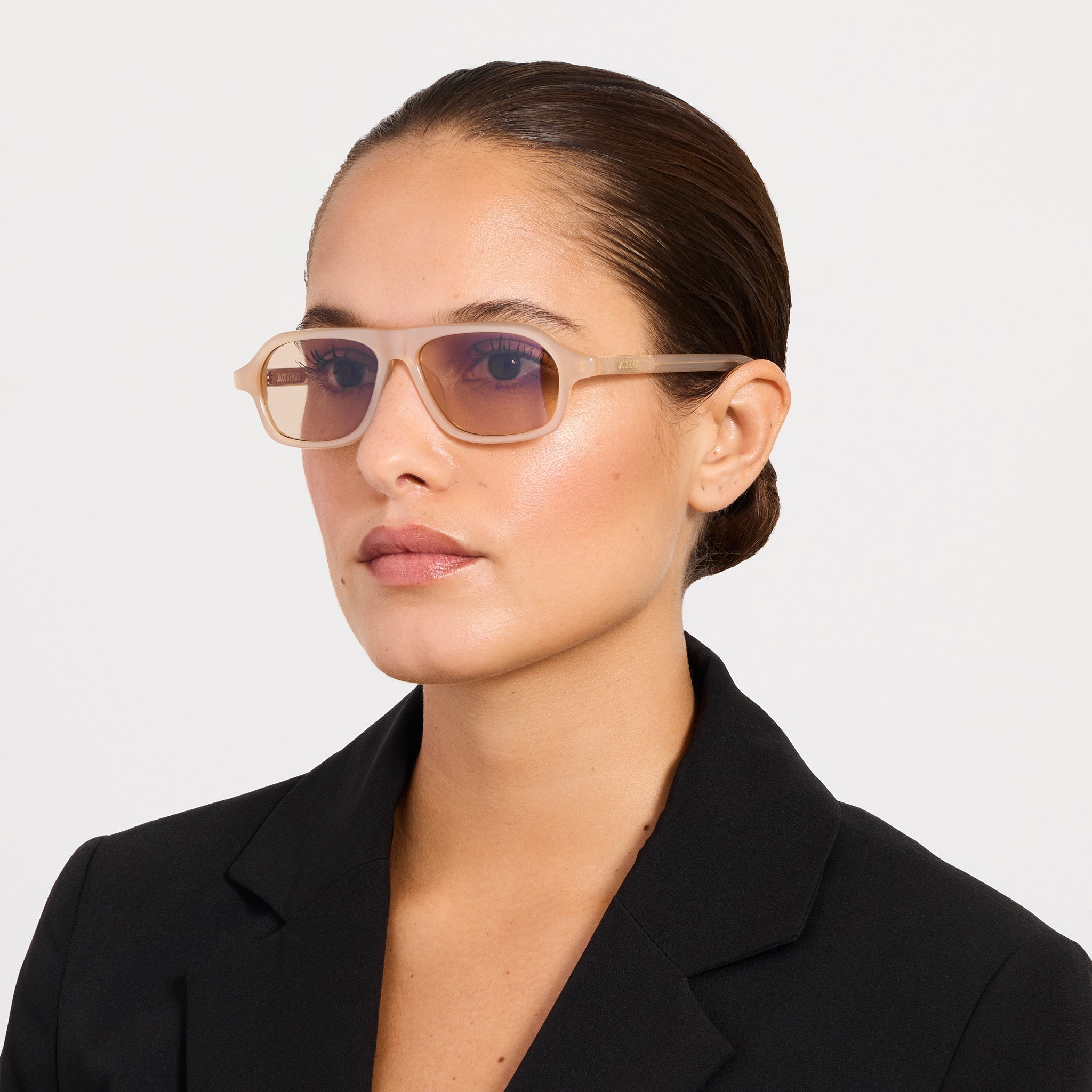 Becane Sunglasses in Nude - LINDA FARROW-Sunglasses-