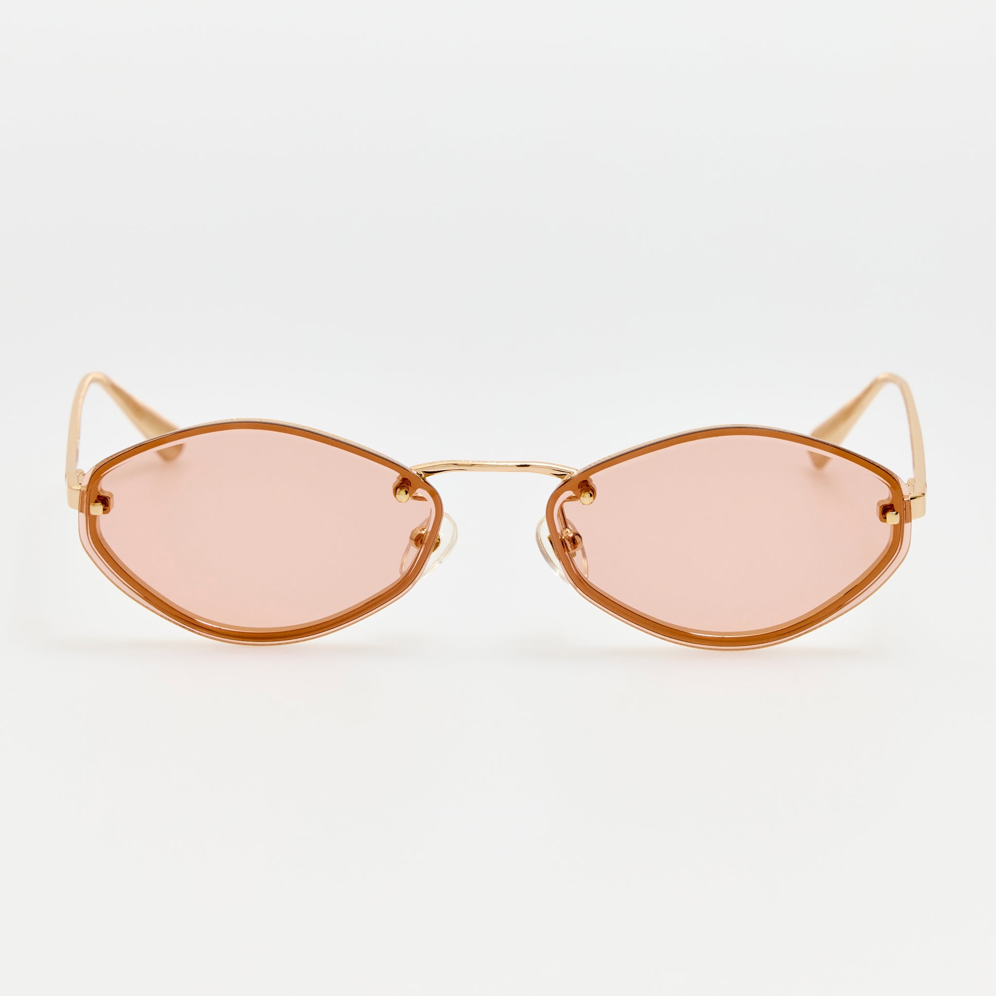 Bellini Sunglasses in Gold and Blush - LINDA FARROW-Sunglasses-