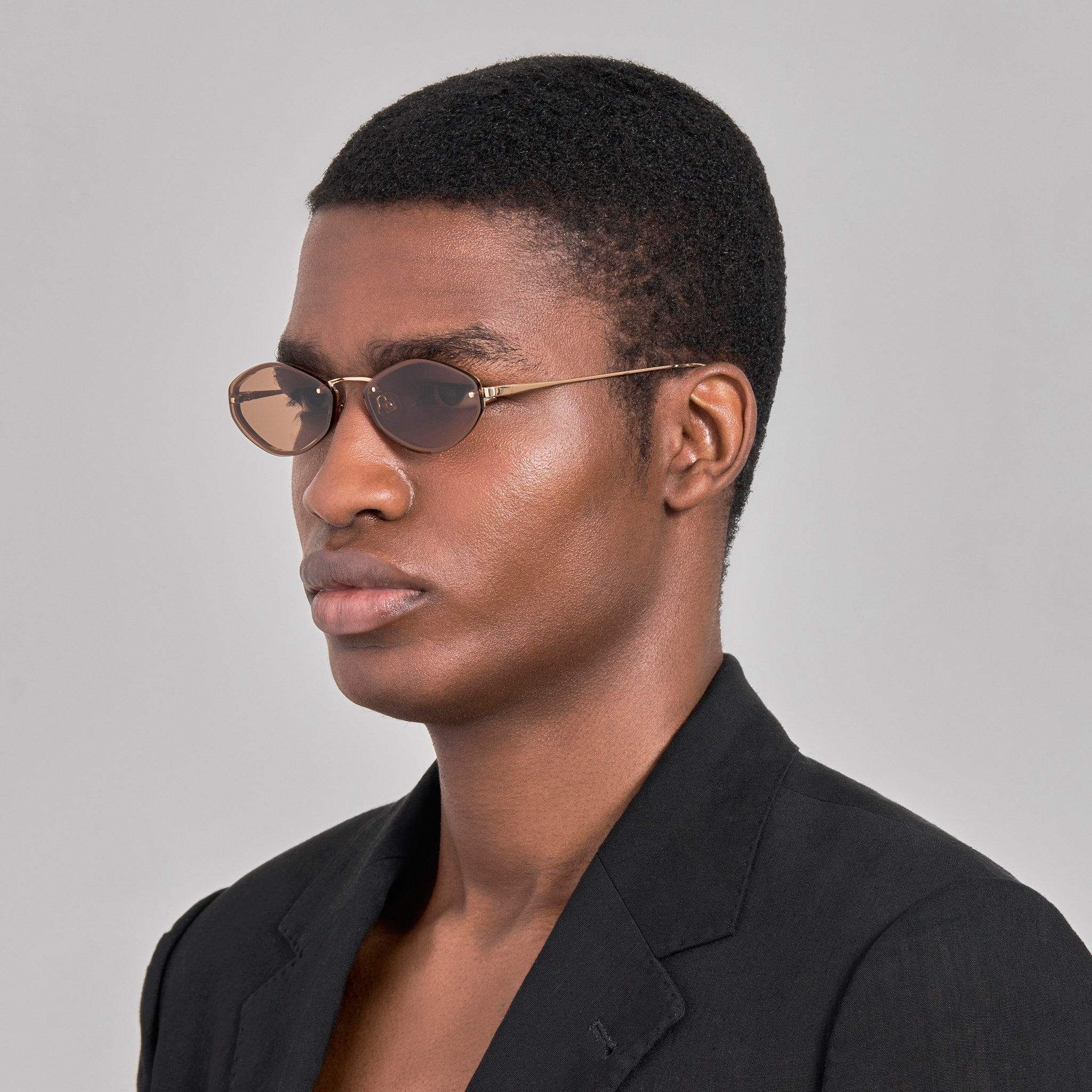 Bellini Sunglasses in Gold and Brown - LINDA FARROW-Sunglasses-