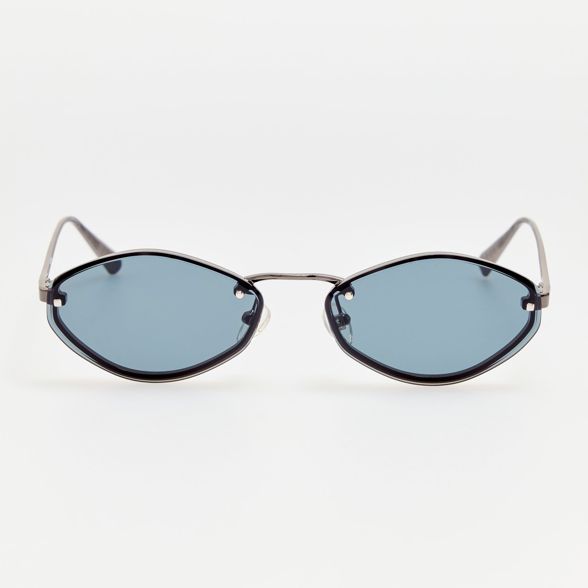 Bellini Sunglasses in Nickel and Smoke - LINDA FARROW-Sunglasses-