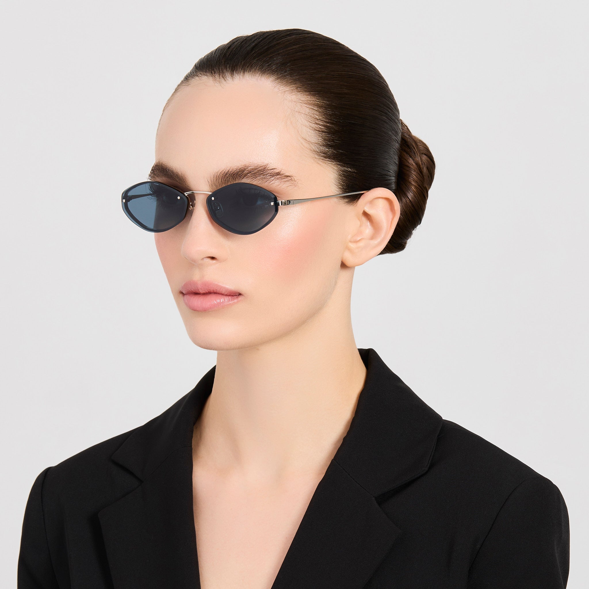 Bellini Sunglasses in Silver and Grey - LINDA FARROW-Sunglasses-