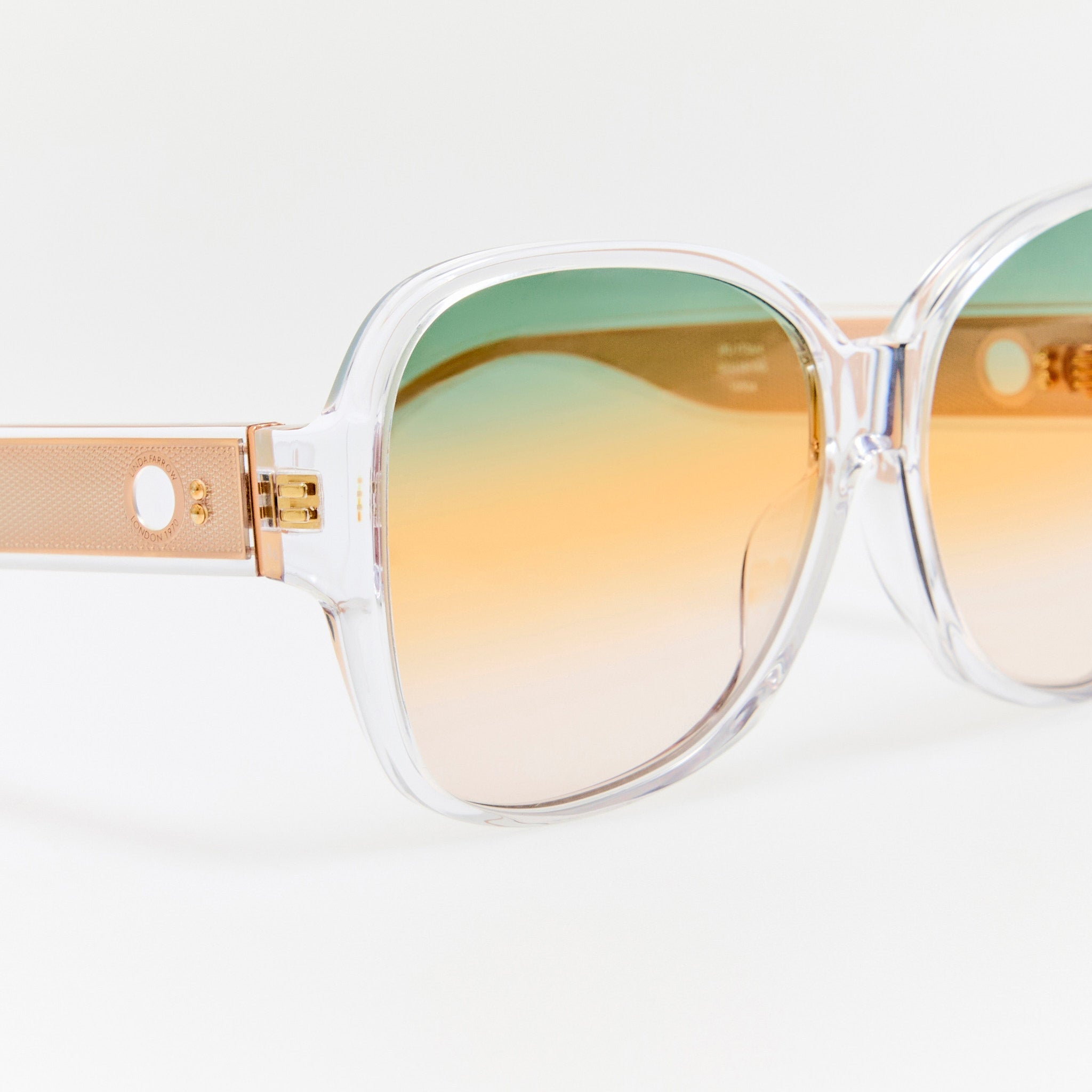 Blair Sunglasses in Clear and Tutti Frutti - LINDA FARROW - Sunglasses -