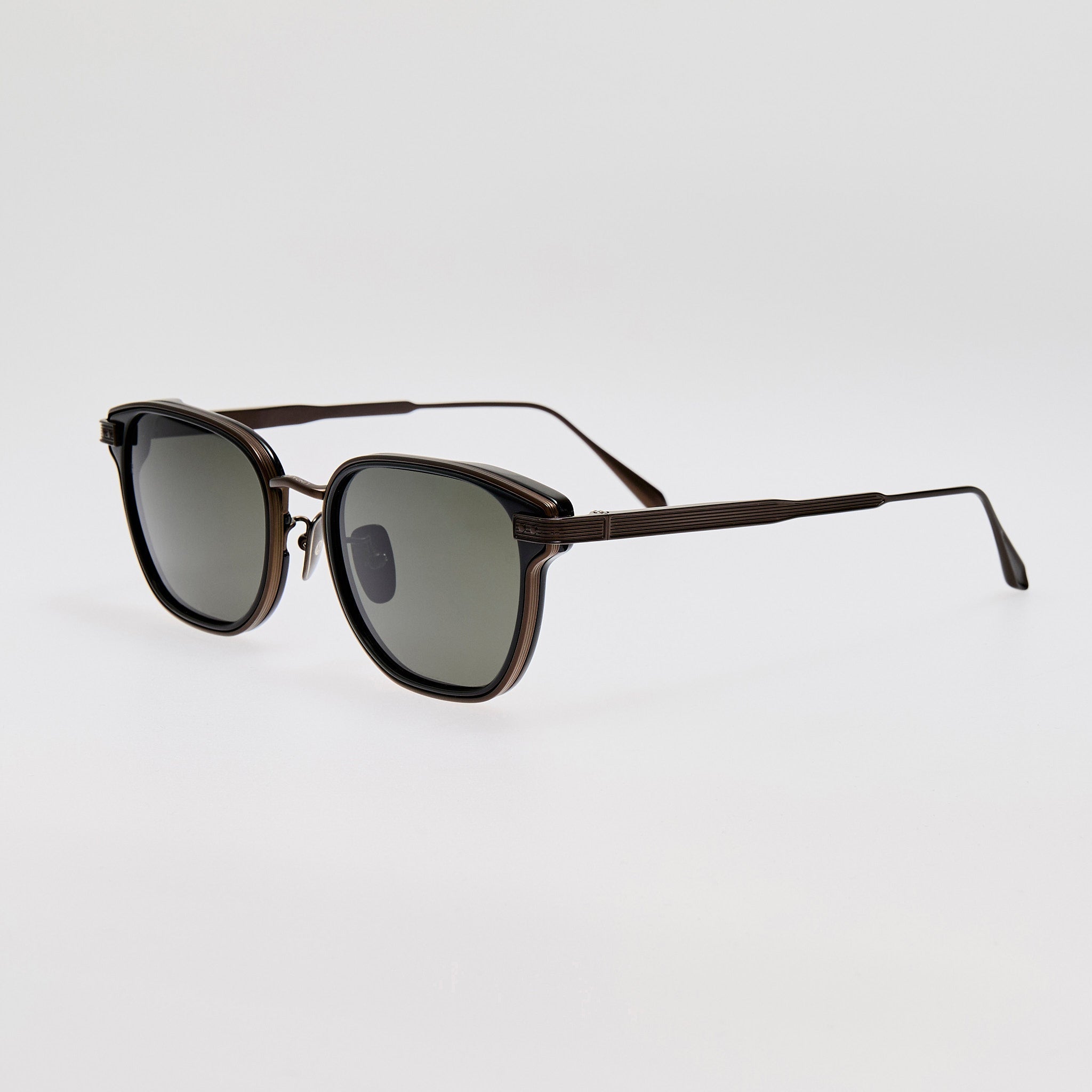 Blakher Sunglasses in Black Matt Nickel - LINDA FARROW - Sunglasses -