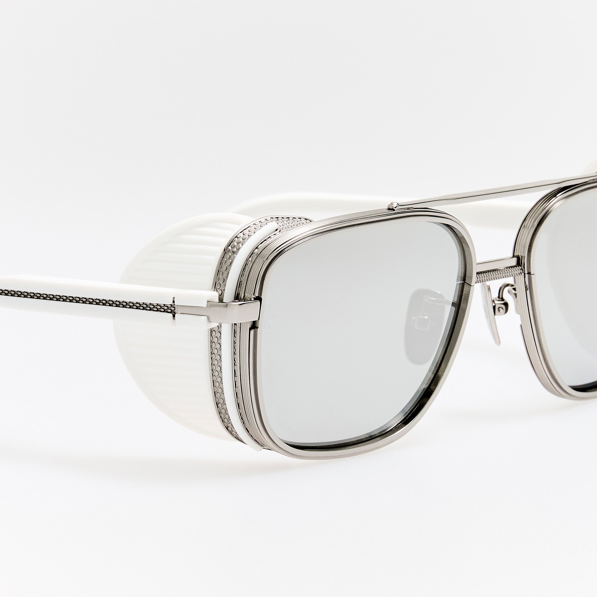 Boyd Explorer Sunglasses in 22K White Gold and Platinum - LINDA FARROW - Sunglasses -