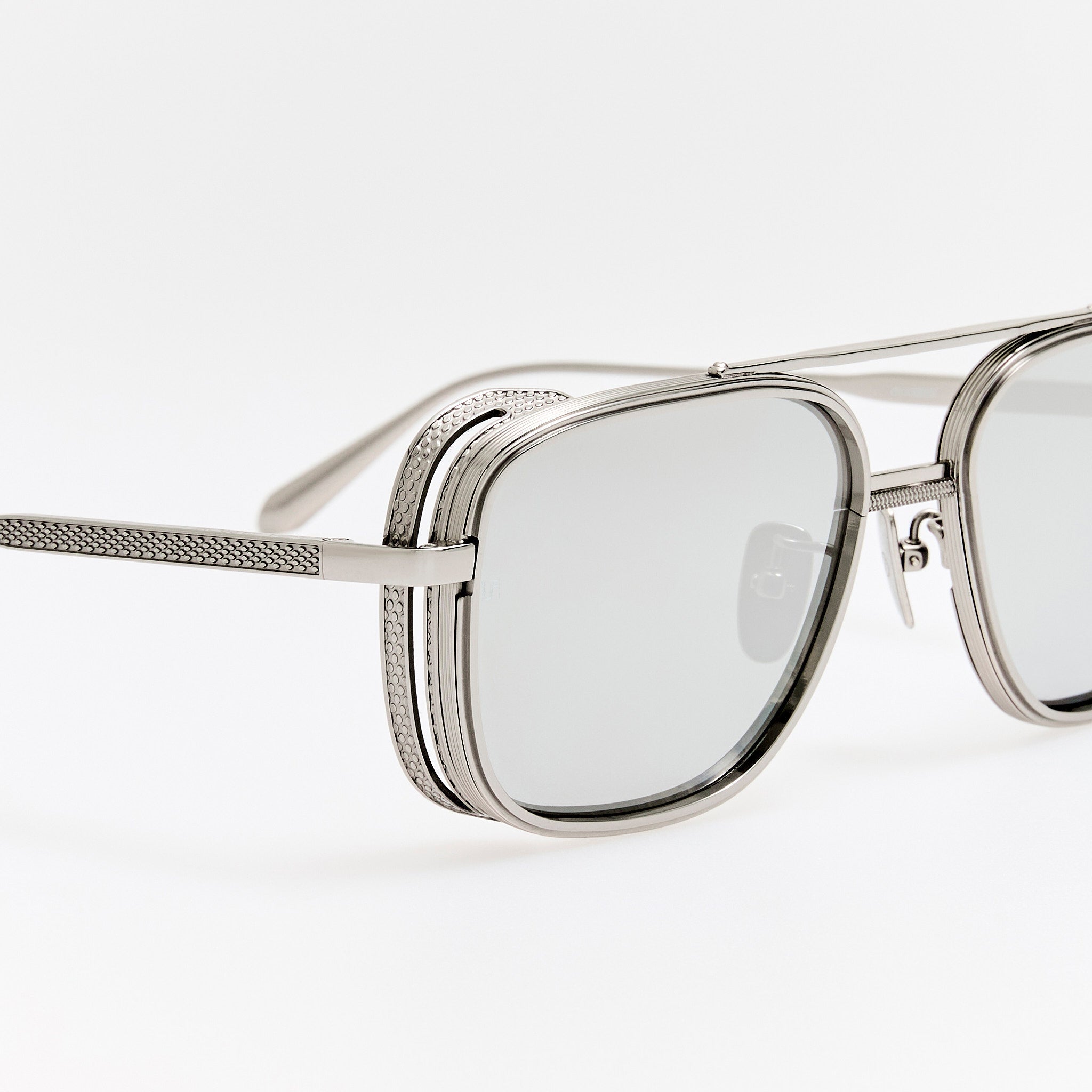 Boyd Explorer Sunglasses in 22K White Gold and Platinum - LINDA FARROW - Sunglasses -