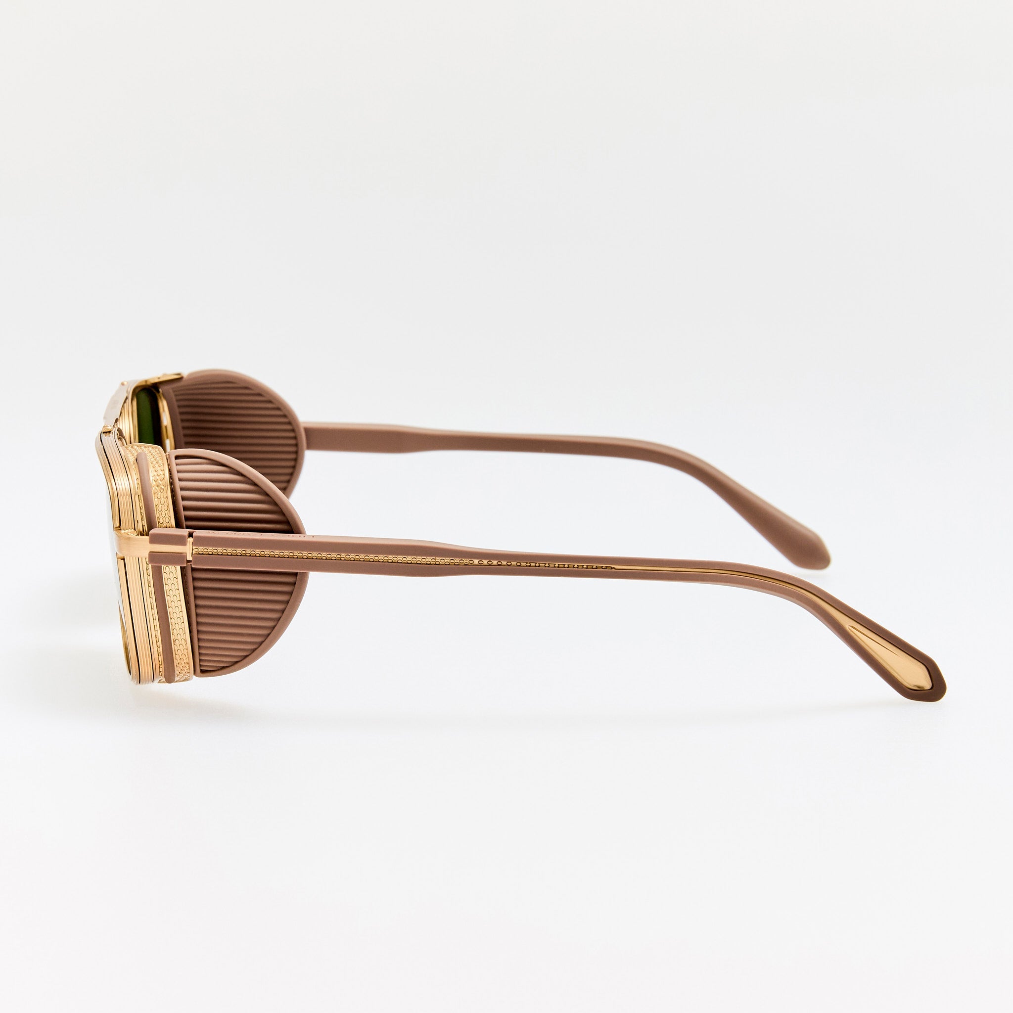 Boyd Explorer Sunglasses in Matt Champagne - LINDA FARROW - Sunglasses -