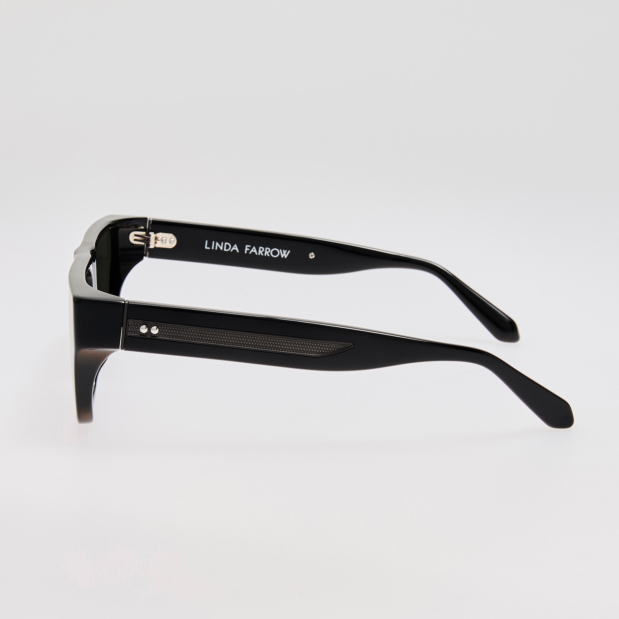 Brady Sunglasses in Black Matt Nickel - LINDA FARROW - Sunglasses -