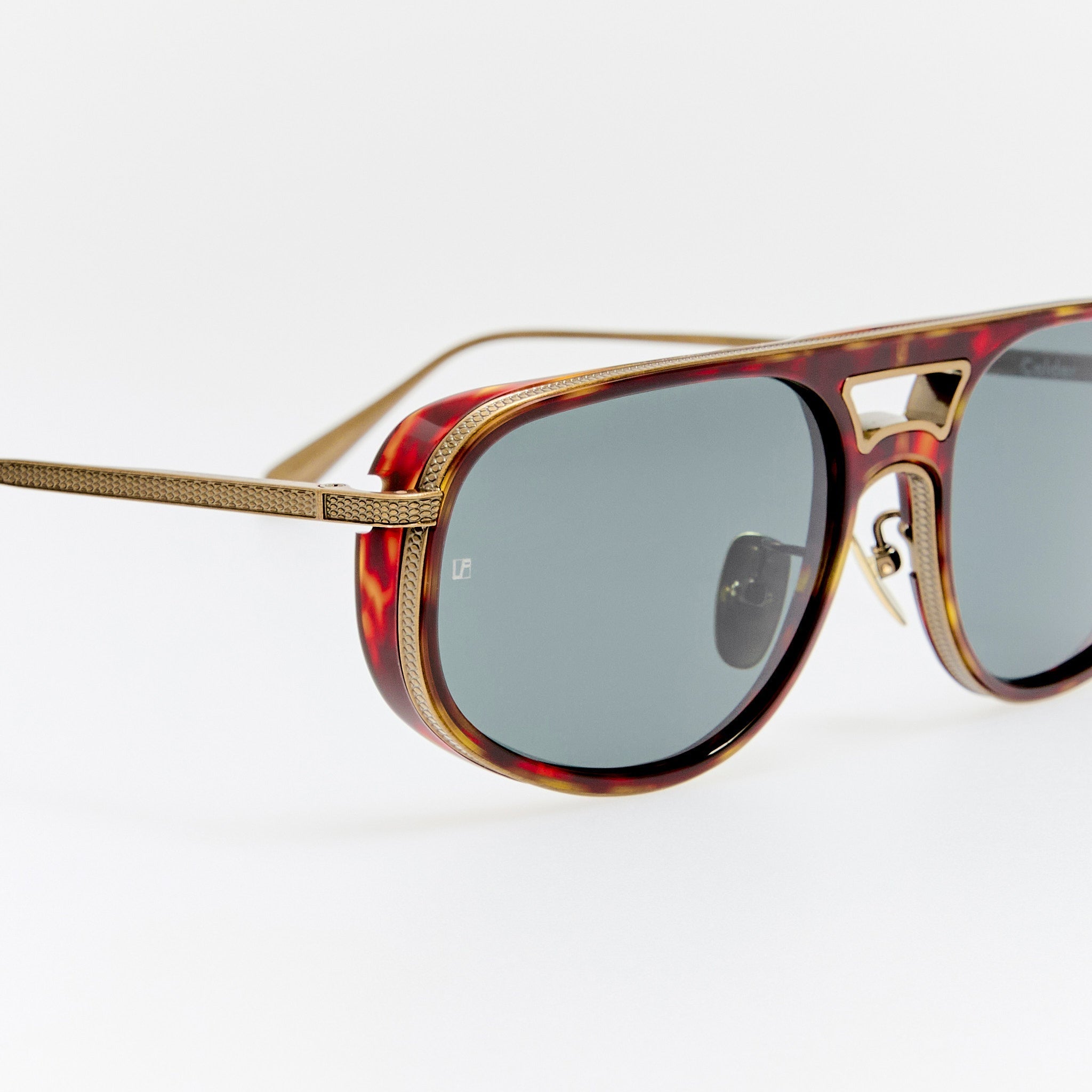 Calder Sunglasses in Dark Tortoiseshell - LINDA FARROW - Sunglasses -