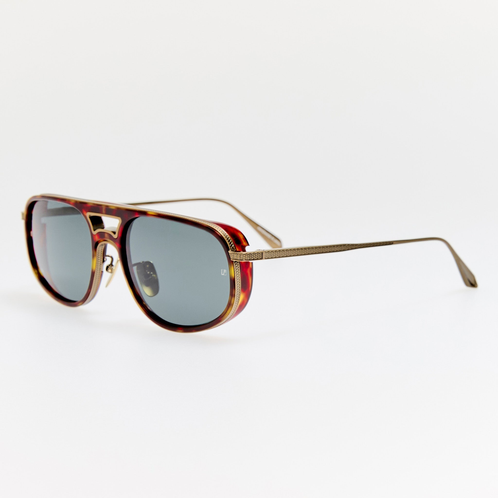 Calder Sunglasses in Dark Tortoiseshell - LINDA FARROW - Sunglasses -